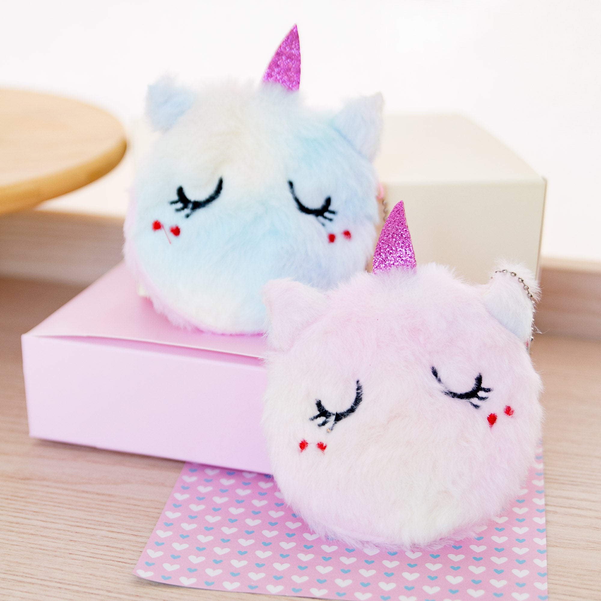 Porte Monnaie Peluche Licorne Endormie
