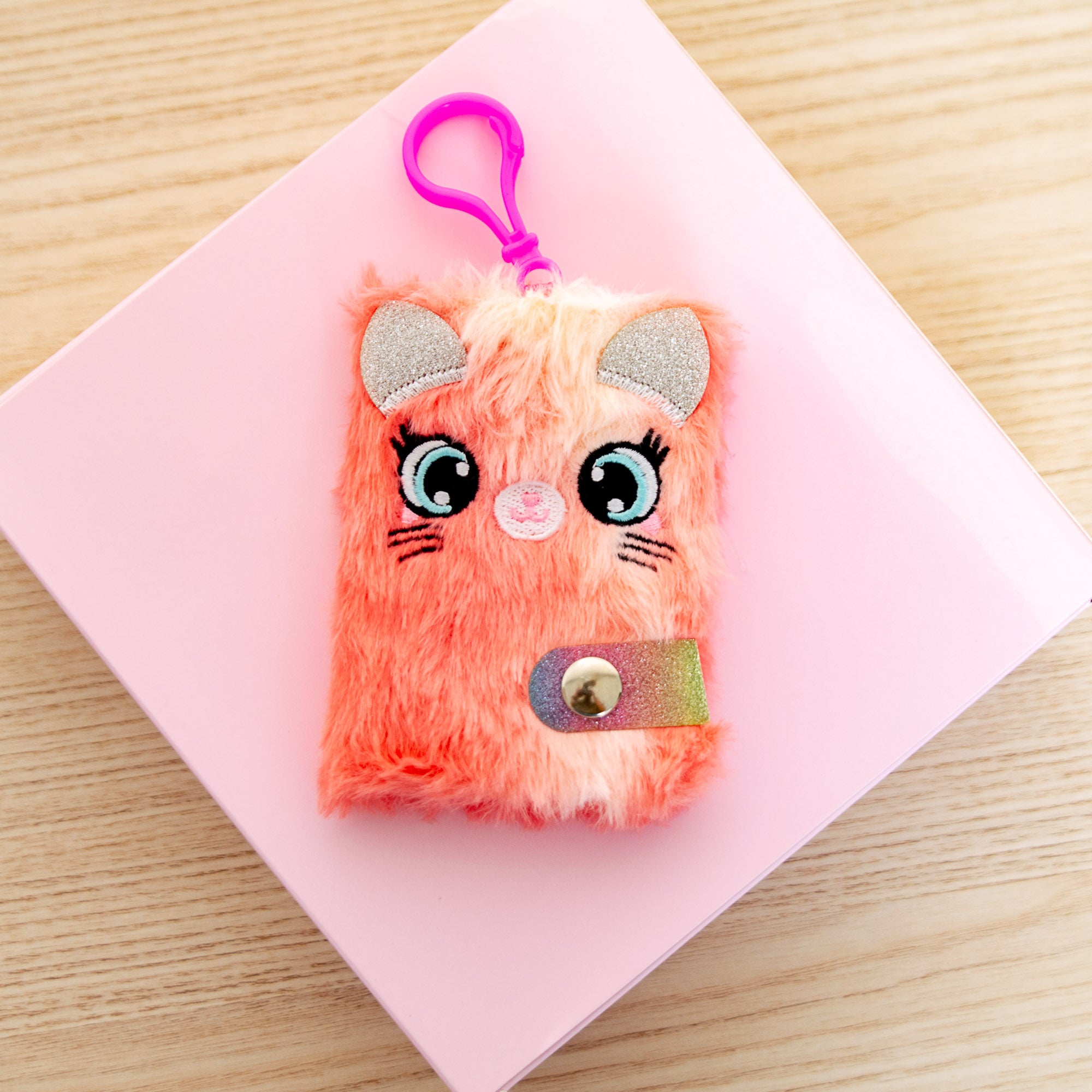 Mini Carnet Licorne - Couverture peluche