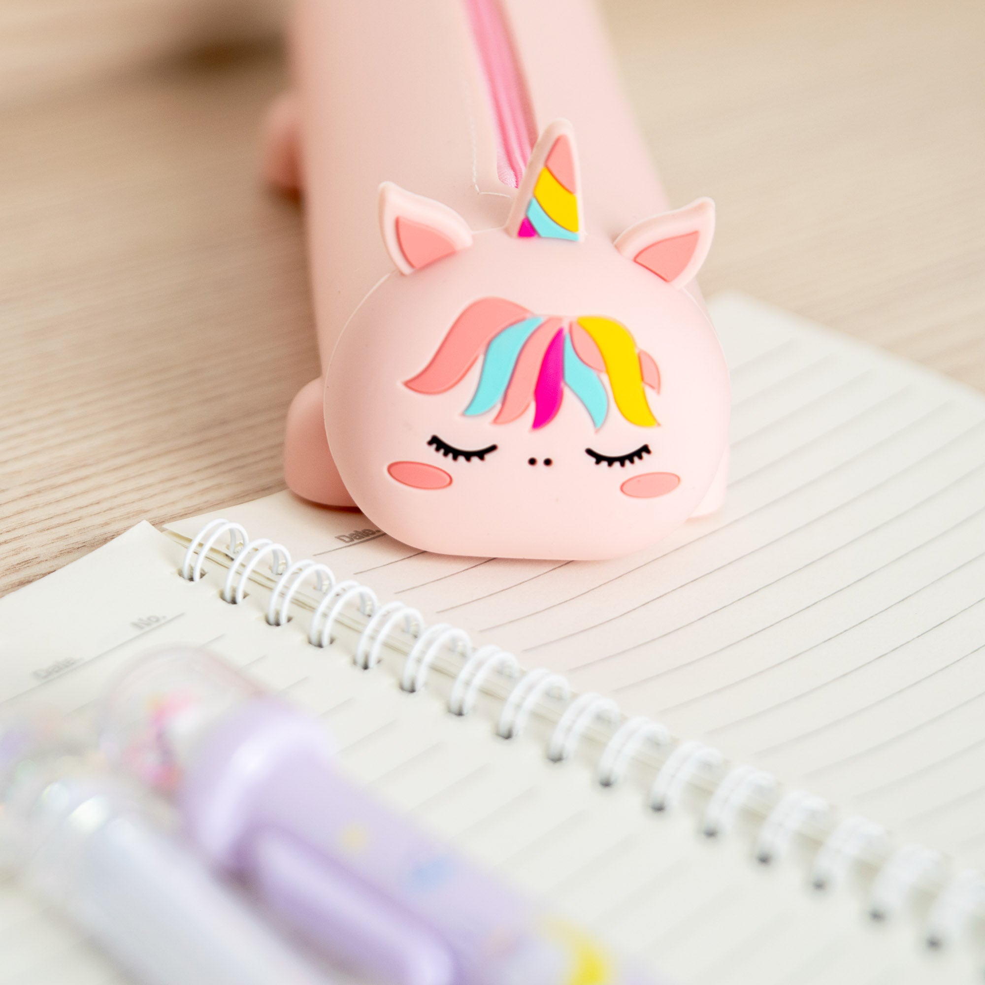 Trousse en Silicone Licorne