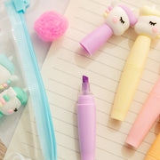 Mini Surligneurs Licorne - Set de 6 avec Pochette