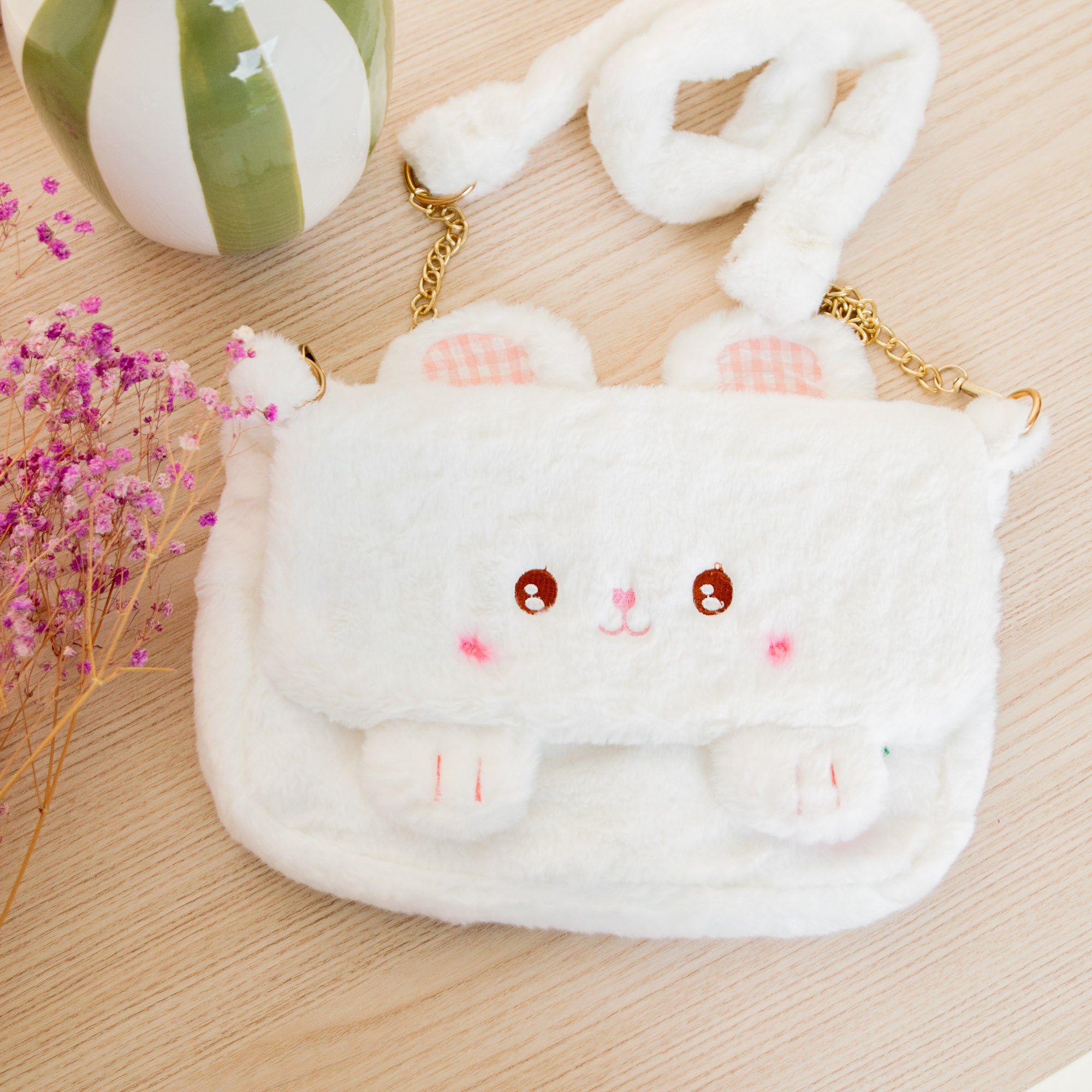 Sac Bandoulière en Peluche Lapin