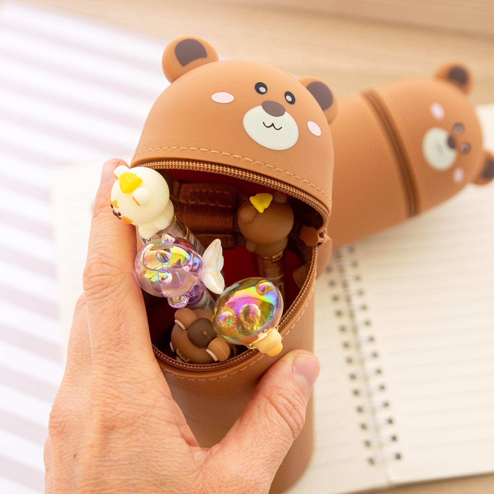 Trousse Verticale en Silicone - Ourson