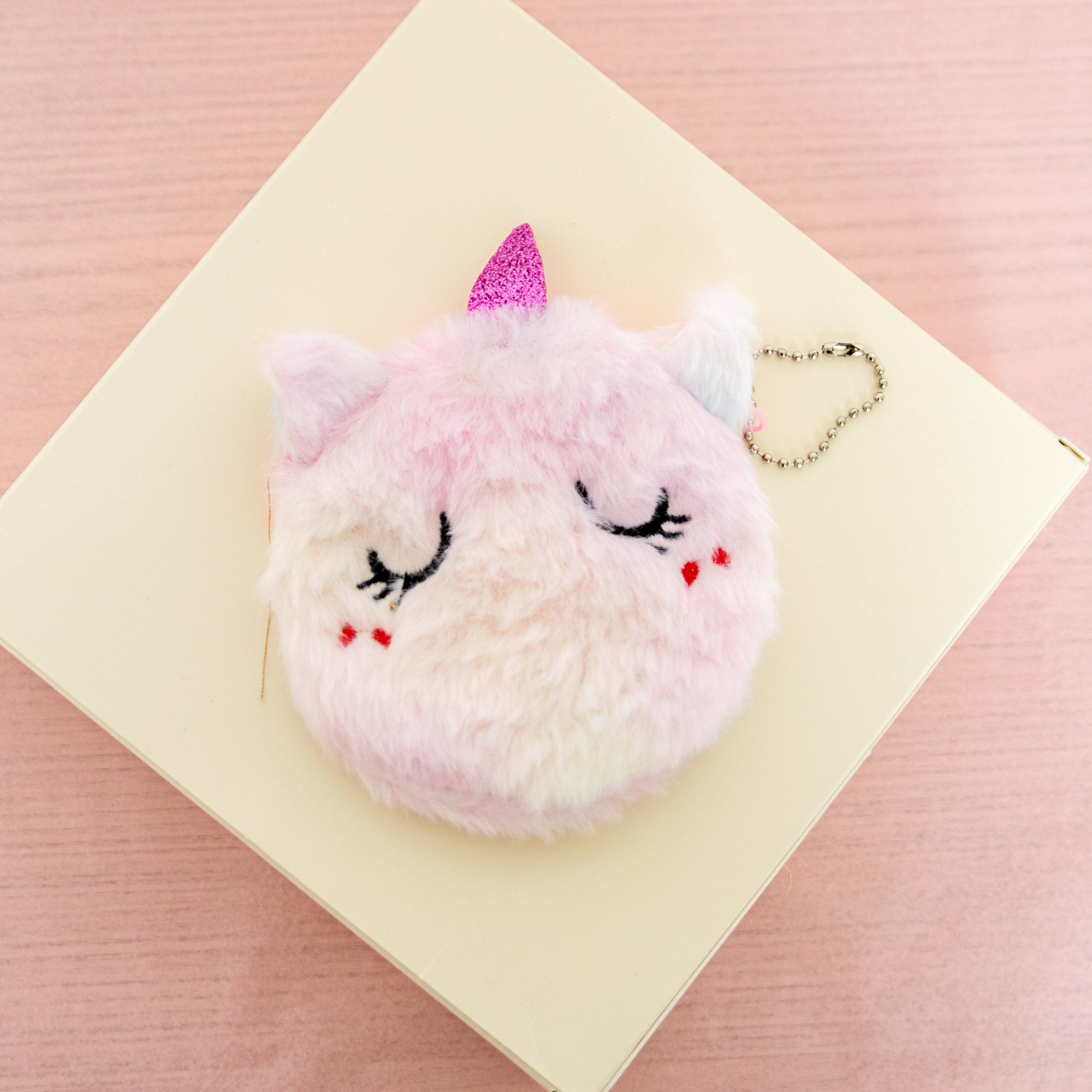 Porte Monnaie Peluche Licorne Endormie