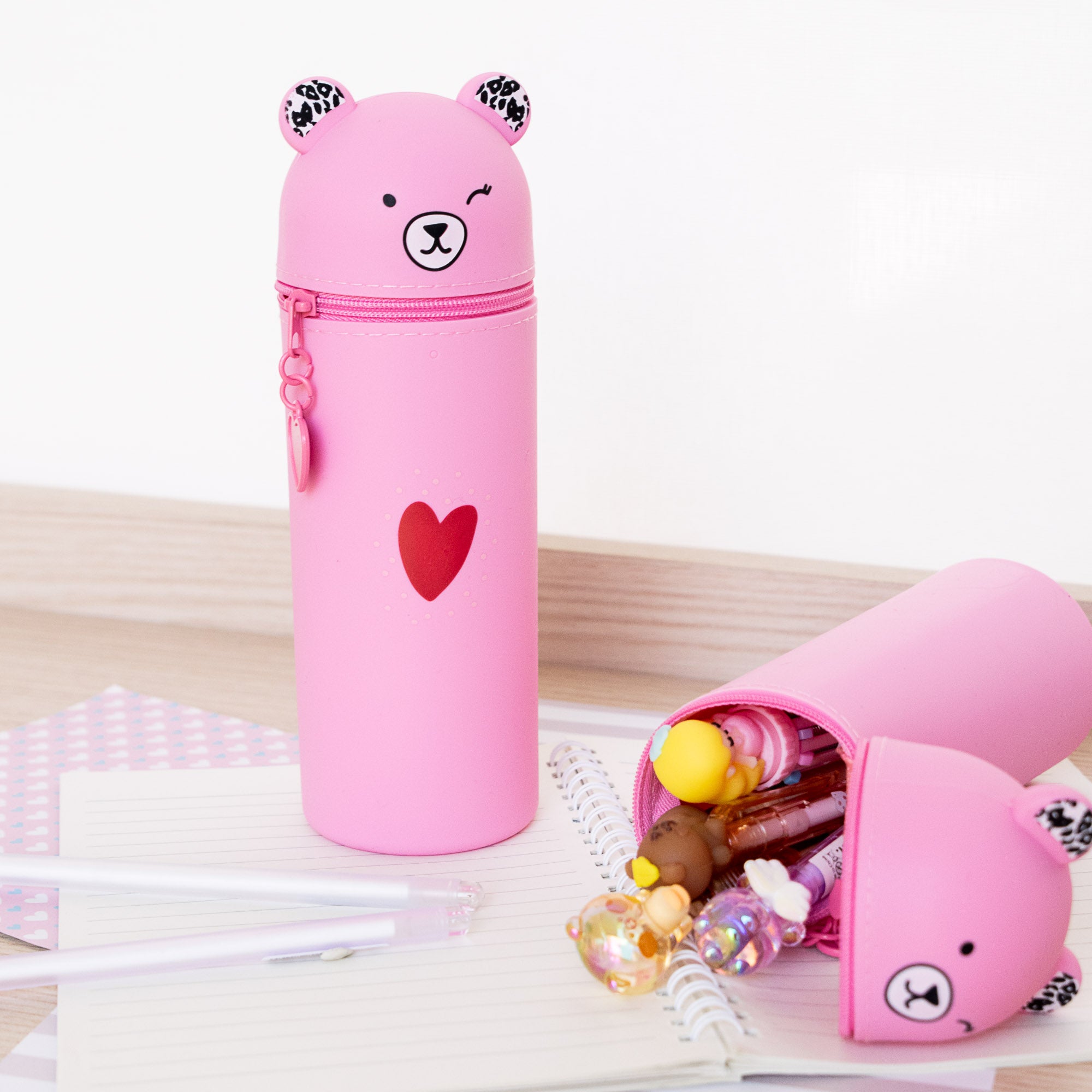 Trousse Verticale en Silicone - Ourson Clin d'Oeil