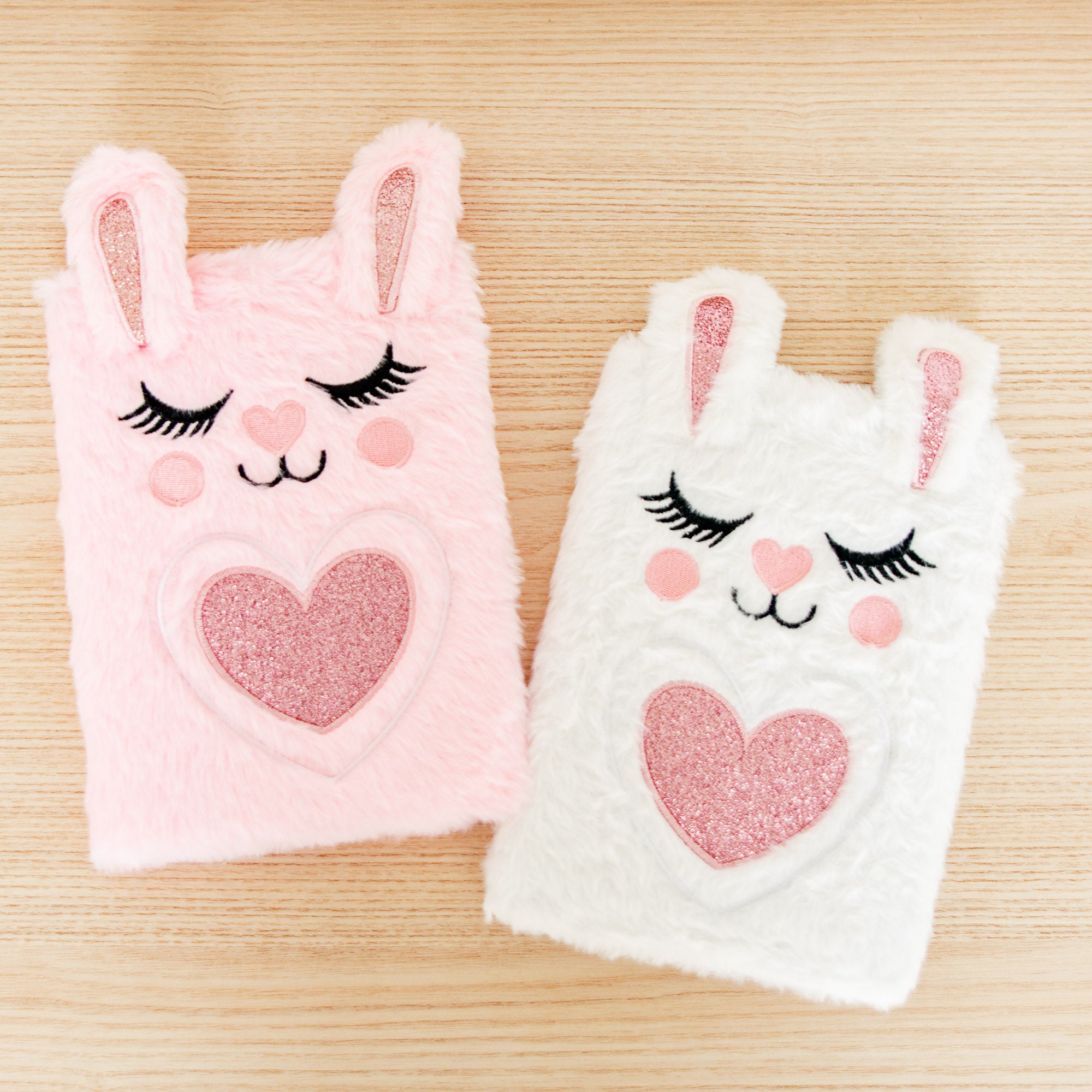 Carnet A5 Couverture Peluche - Lapin