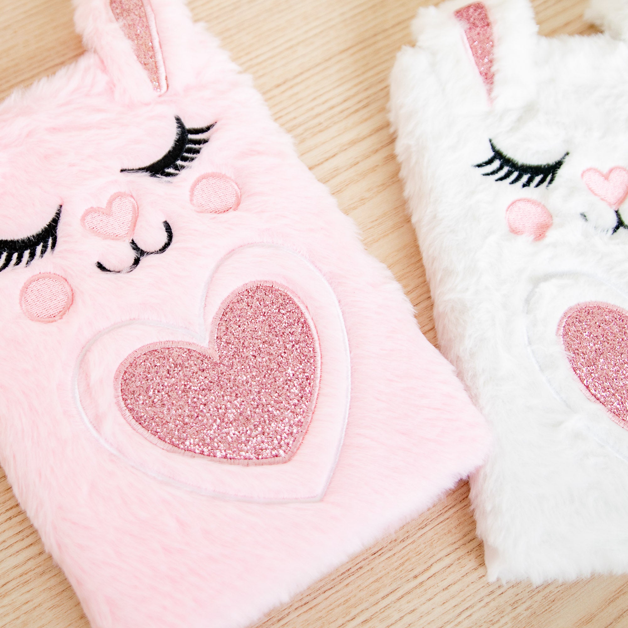 Carnet A5 Couverture Peluche - Lapin