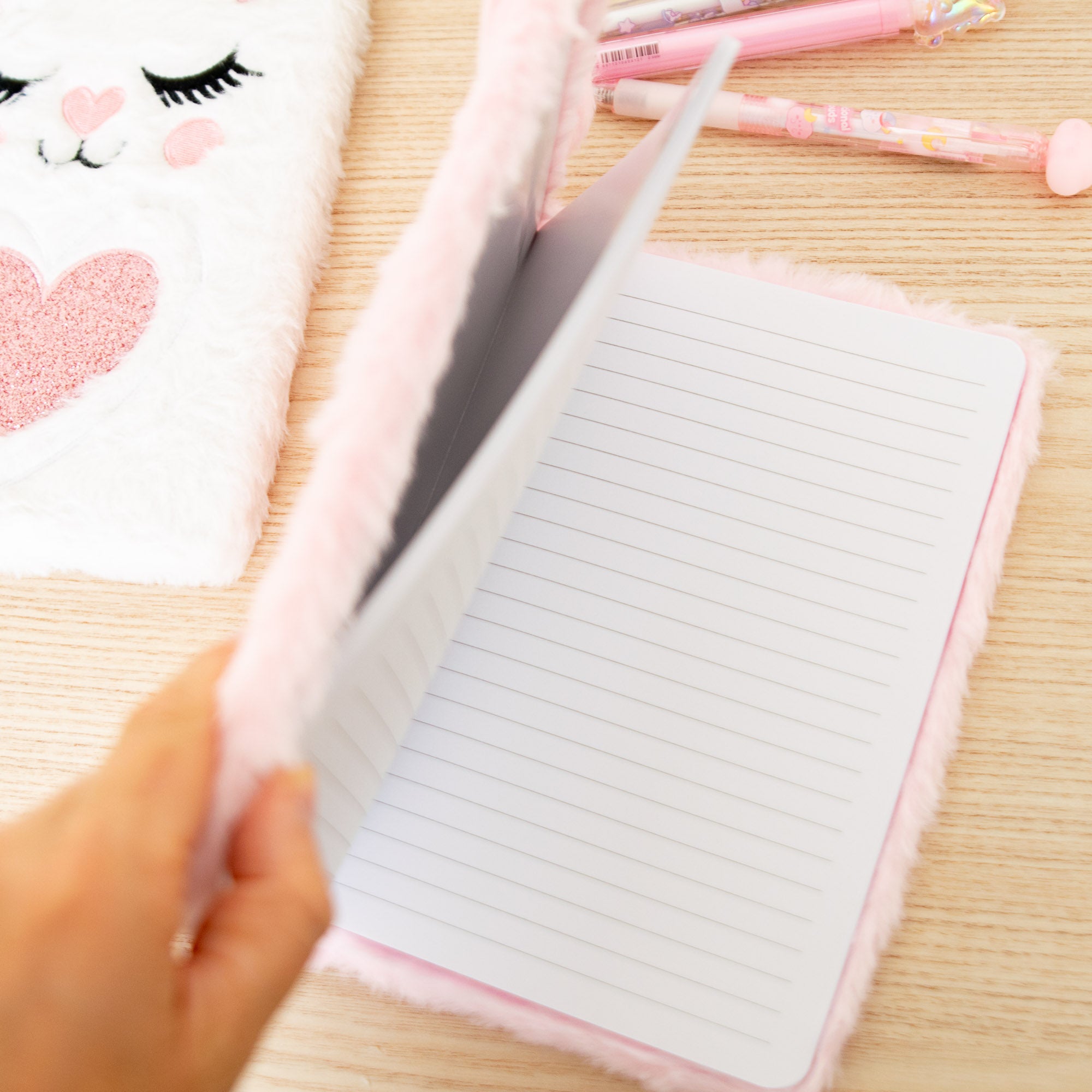 Carnet A5 Couverture Peluche - Lapin