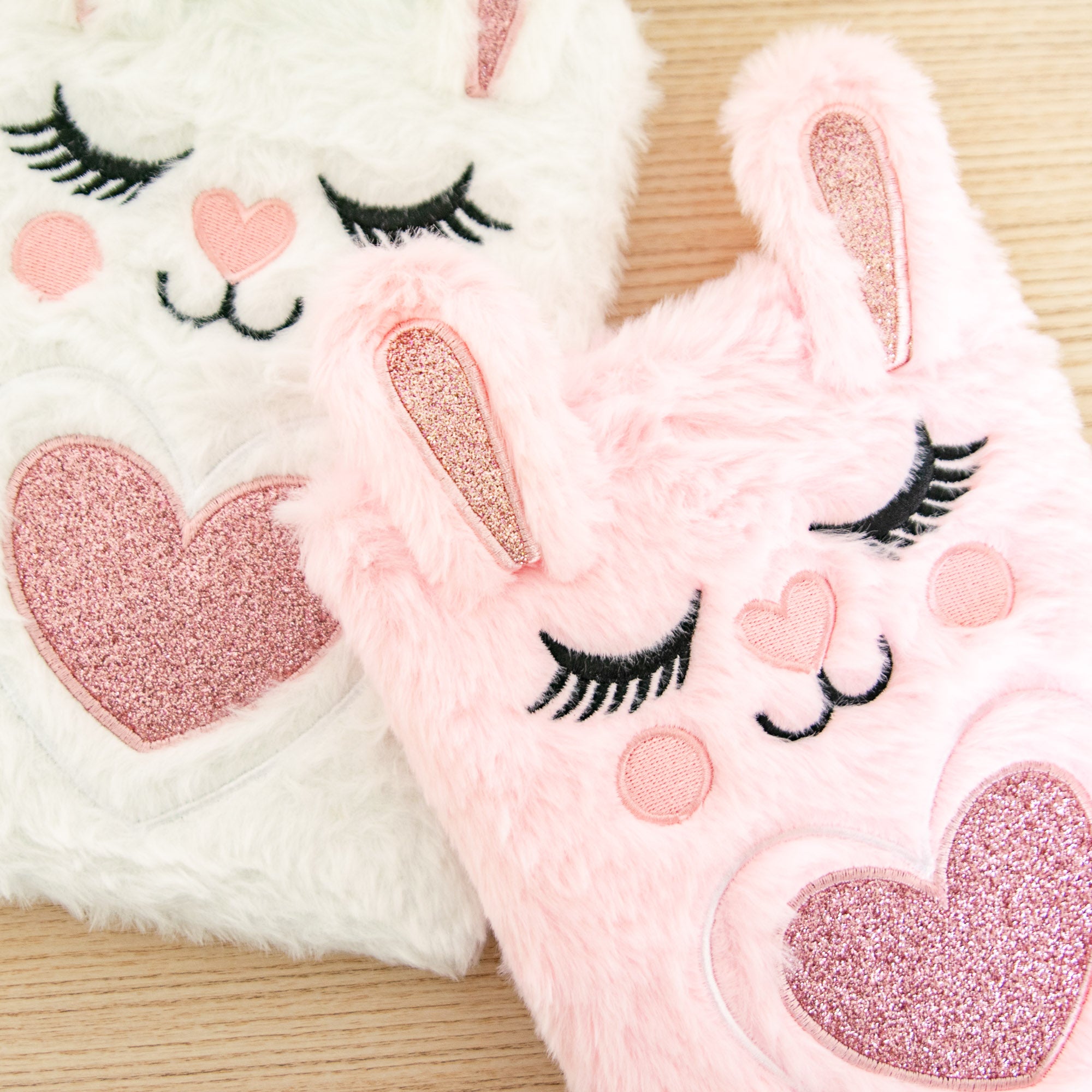 Carnet A5 Couverture Peluche - Lapin