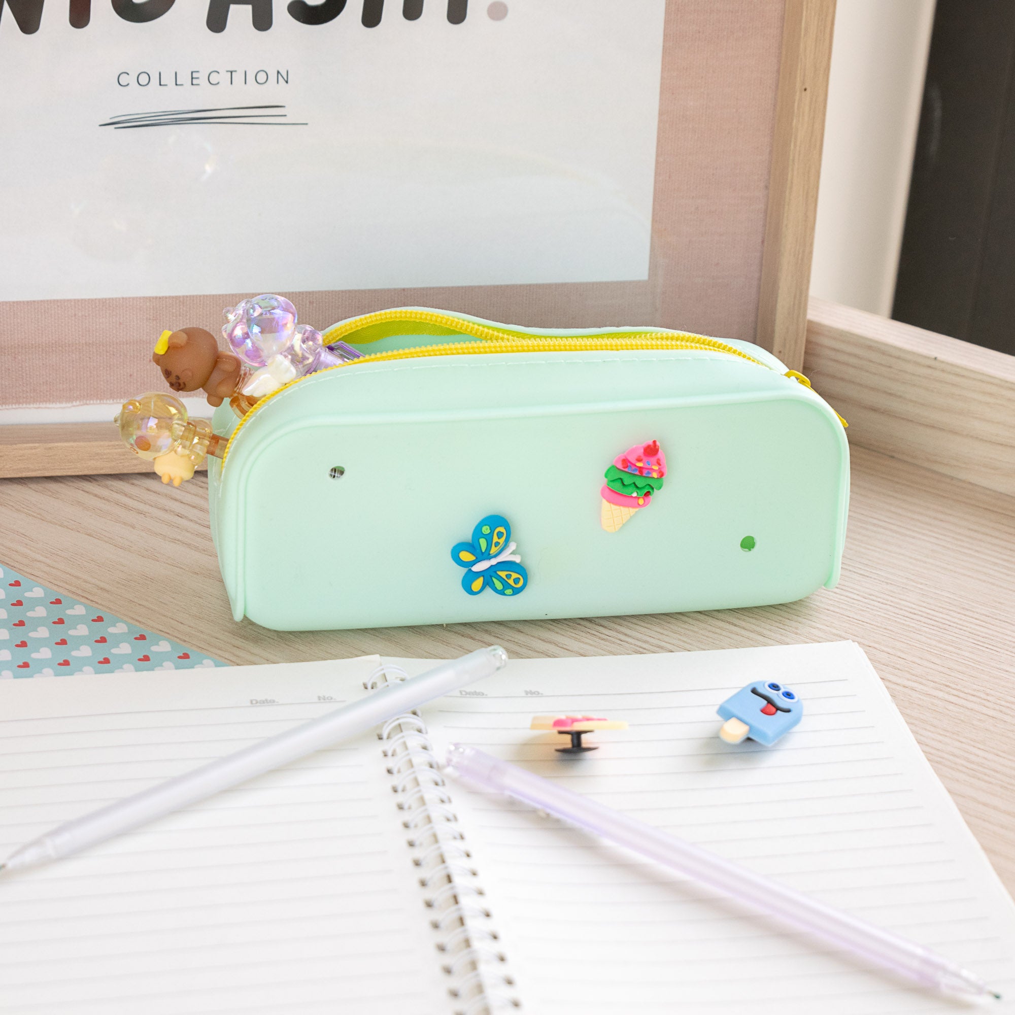 Trousse Kawaii en Silicone avec Charms
