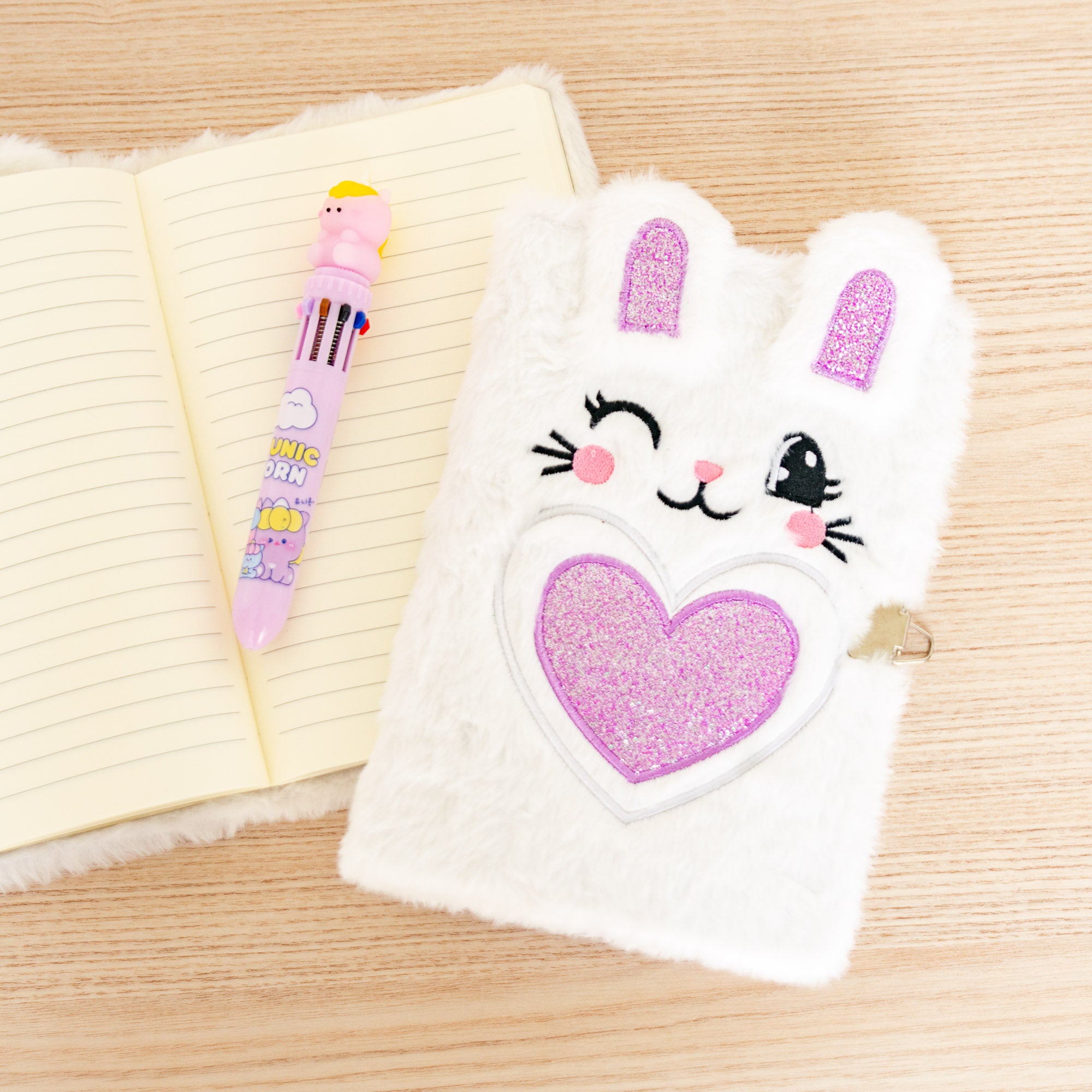 Journal Intime A5 Couverture Peluche Lapin