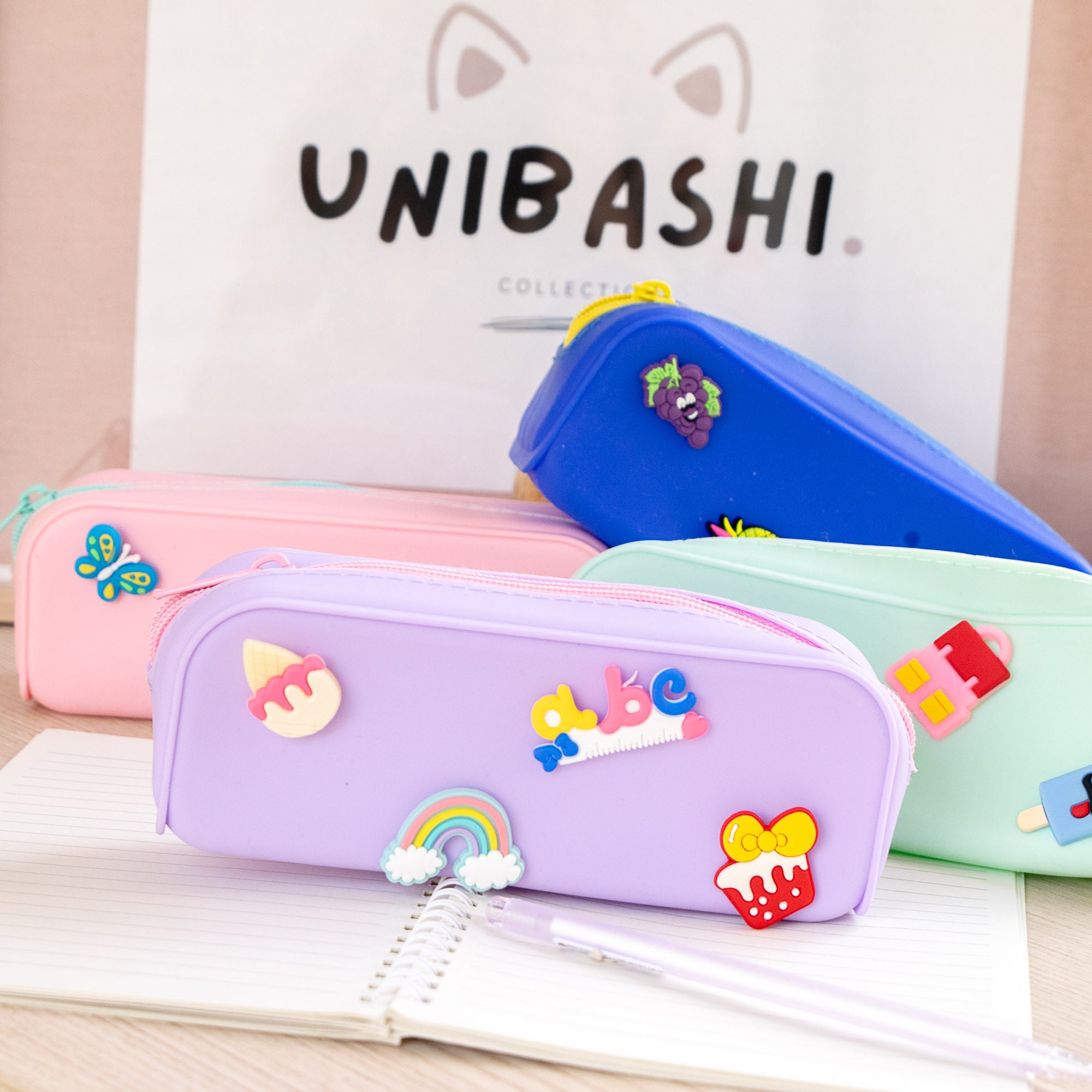Trousse Kawaii en Silicone avec Charms