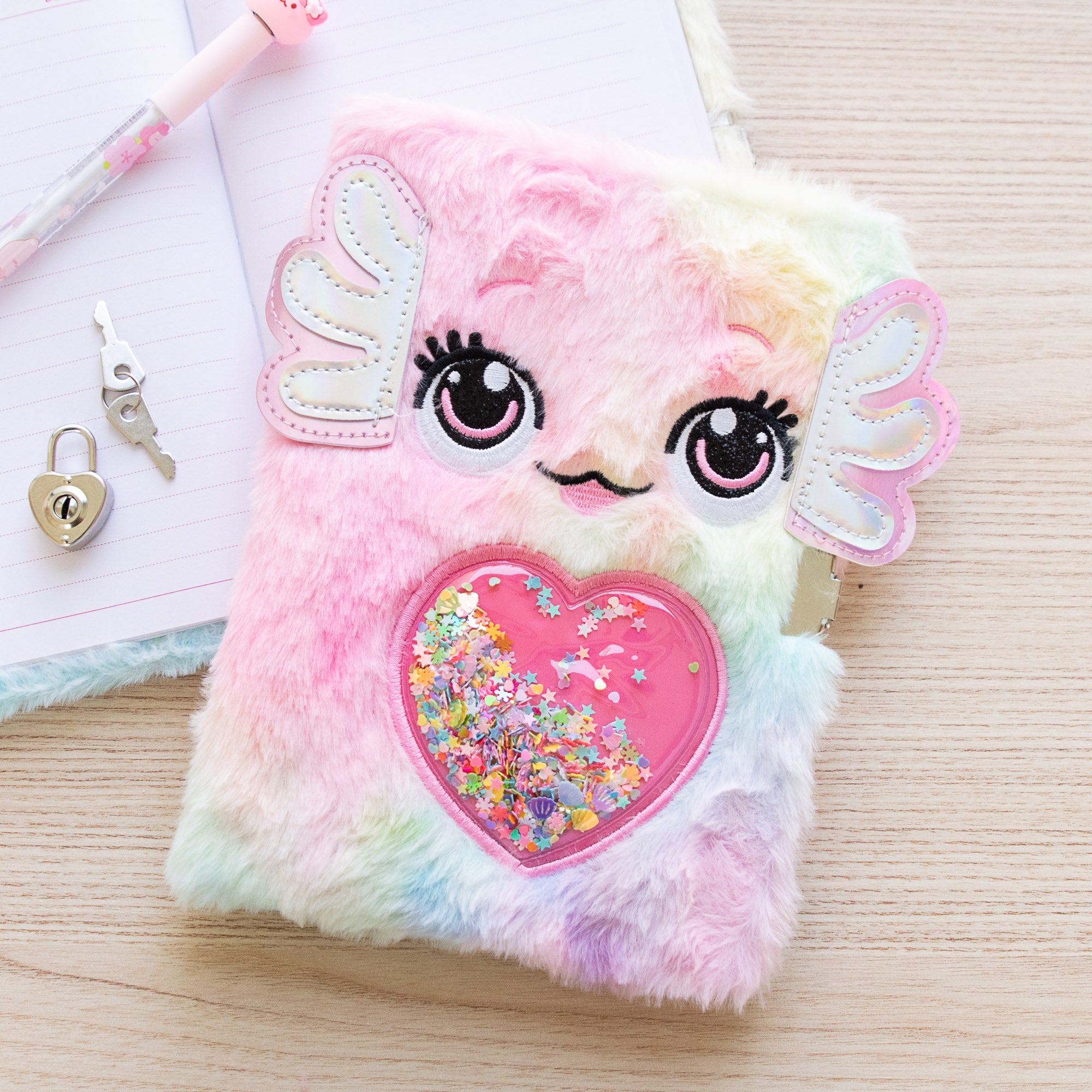 Journal Intime A5 Couverture Peluche - Axolotl