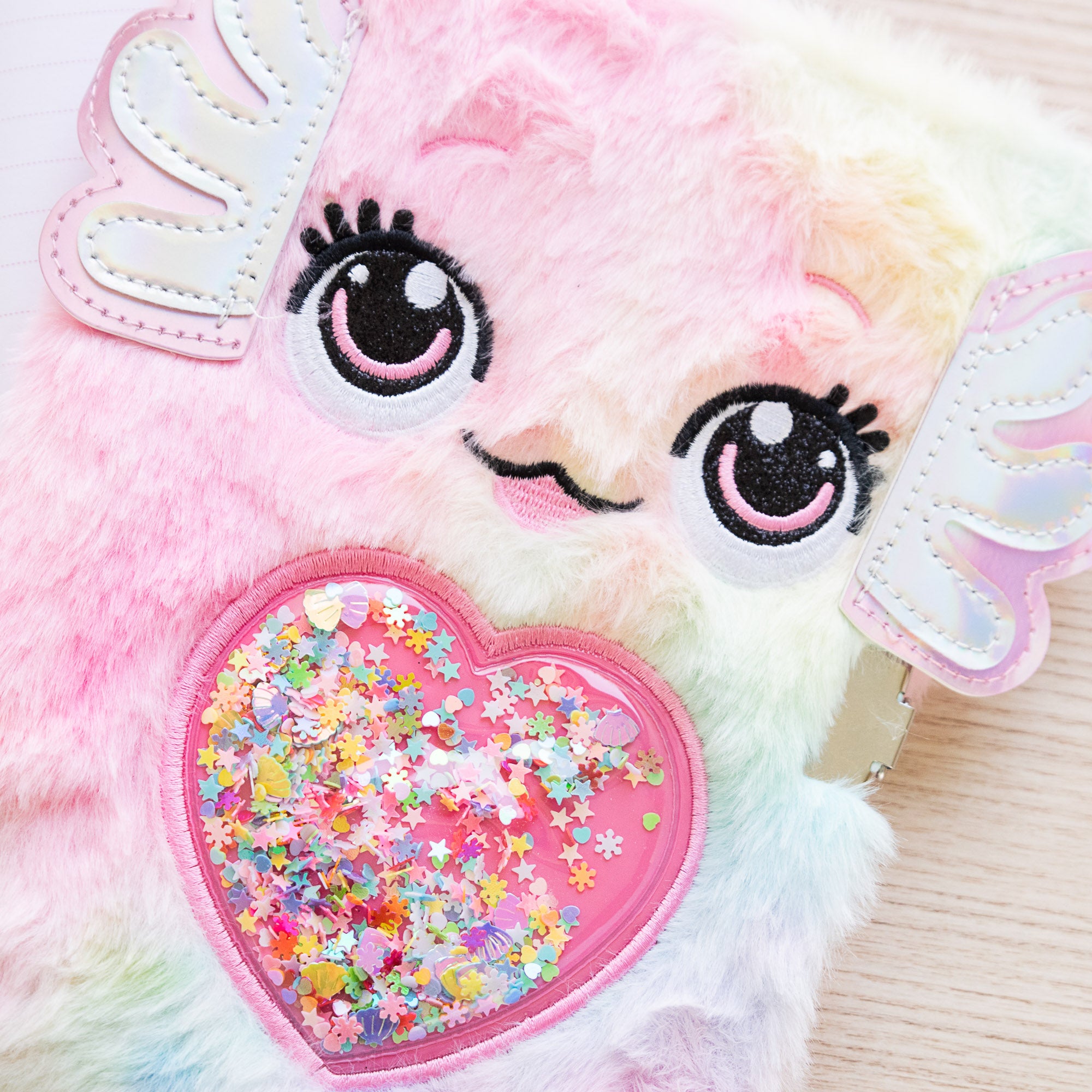Journal Intime A5 Couverture Peluche - Axolotl