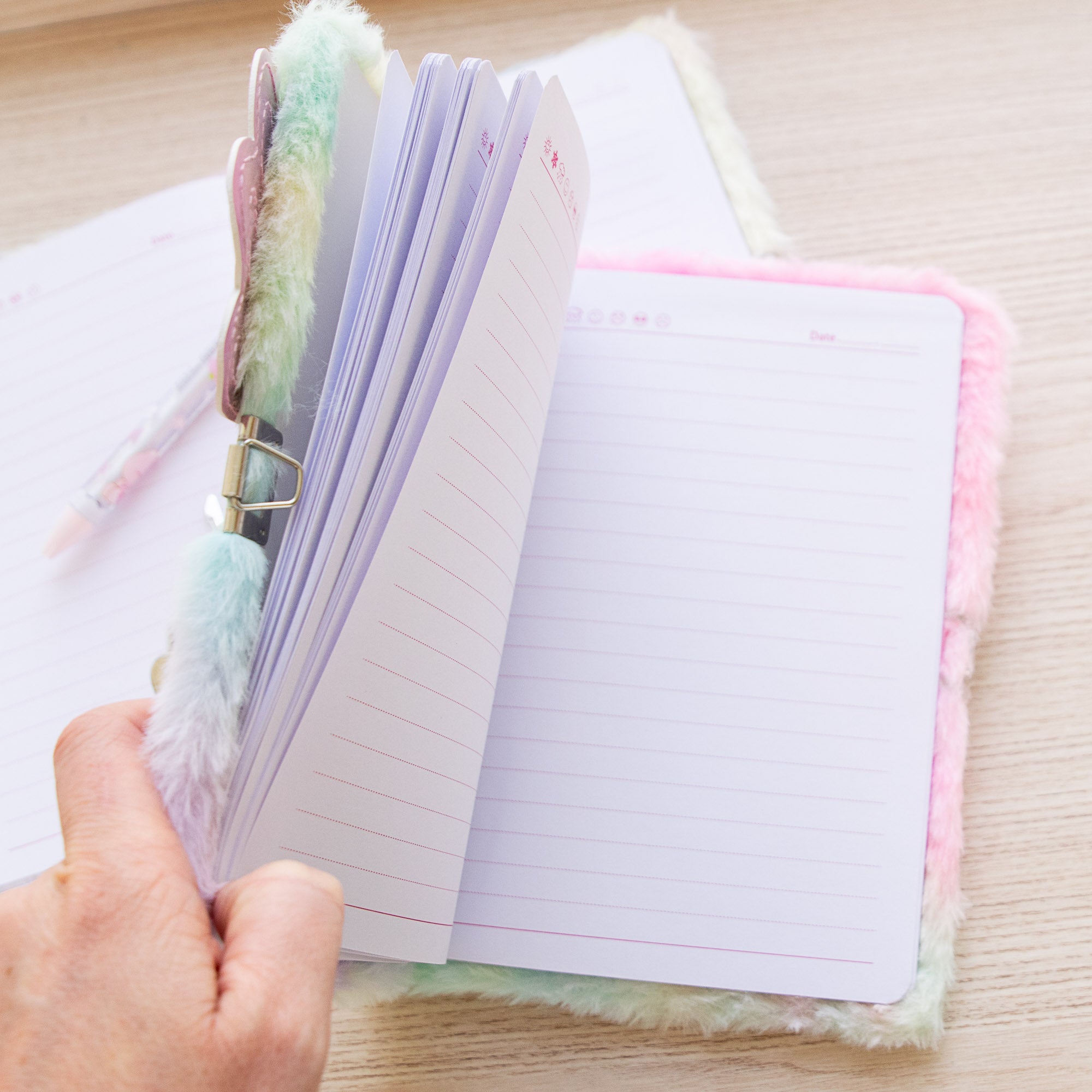 Journal Intime A5 Couverture Peluche - Axolotl