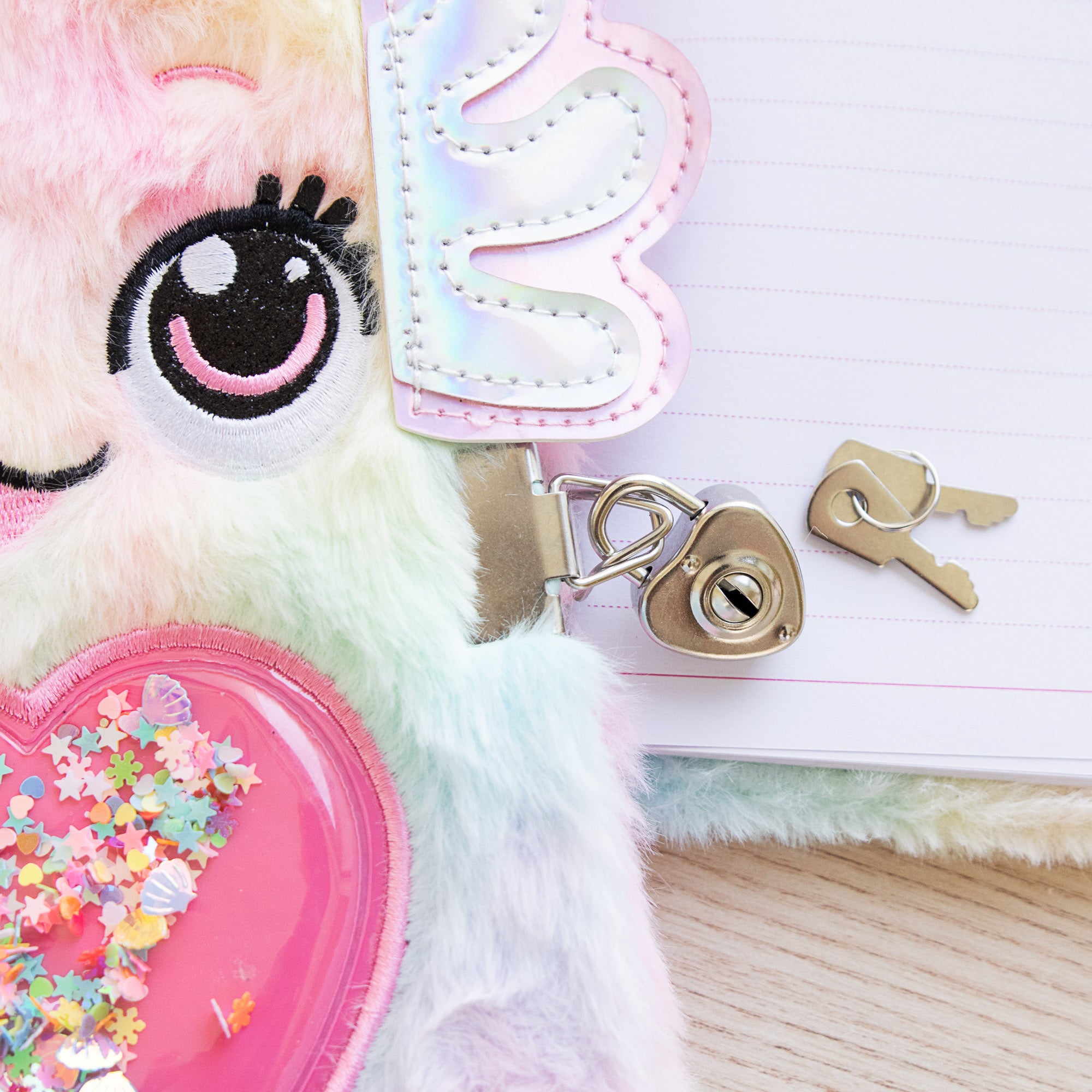 Journal Intime A5 Couverture Peluche - Axolotl