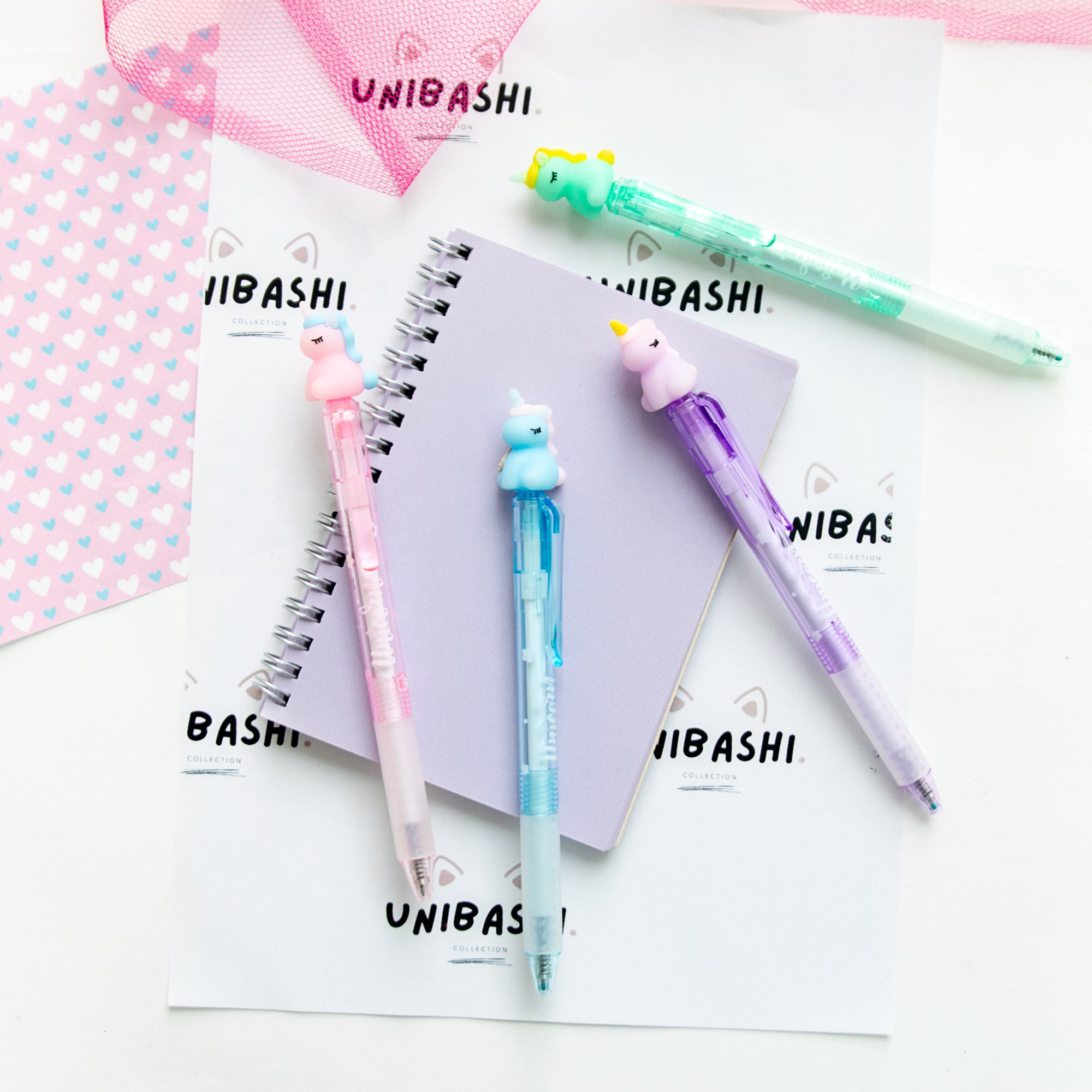 Stylo Gel Effaçable Kawaii - Licorne Enchantée