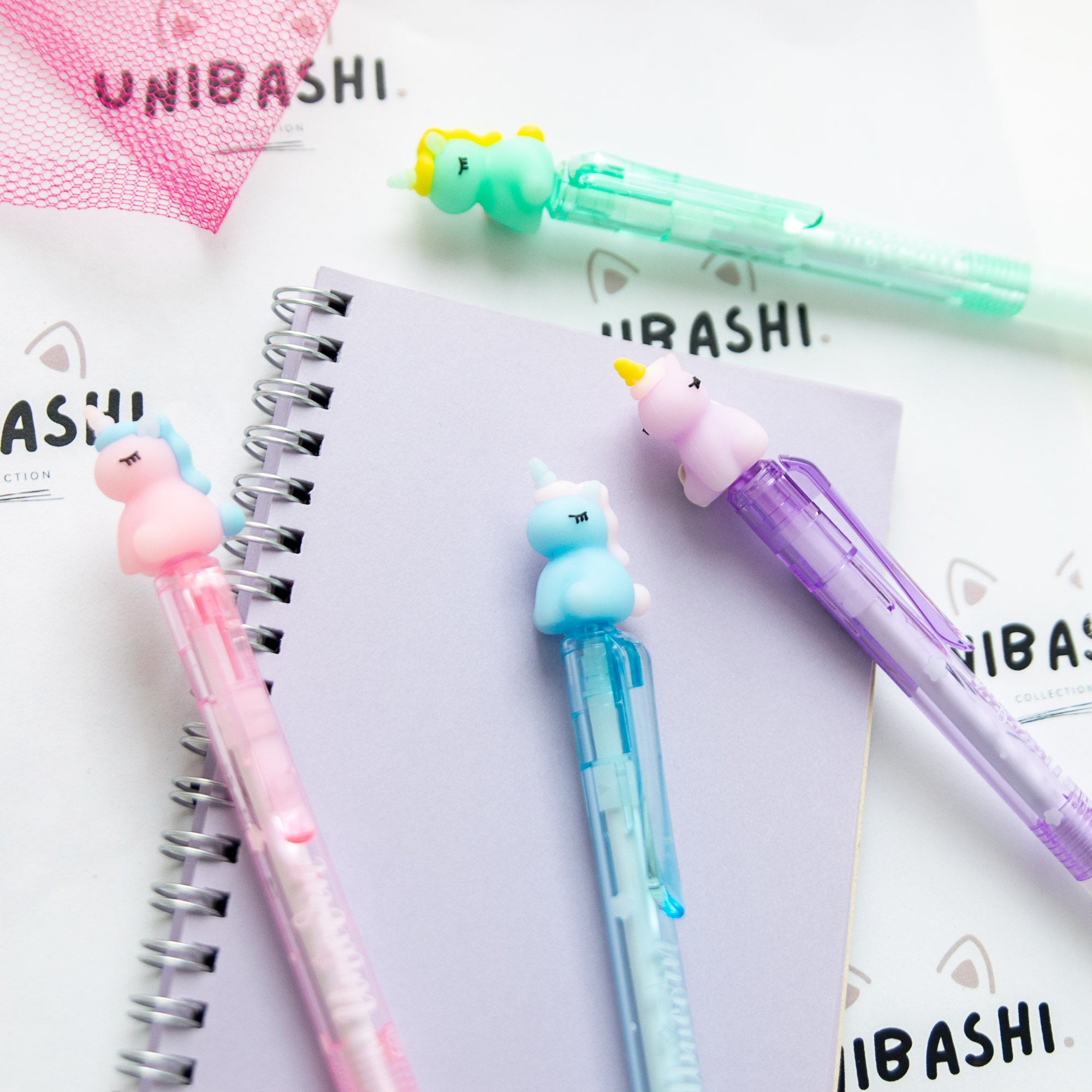 Stylo Gel Effaçable Kawaii - Licorne Enchantée