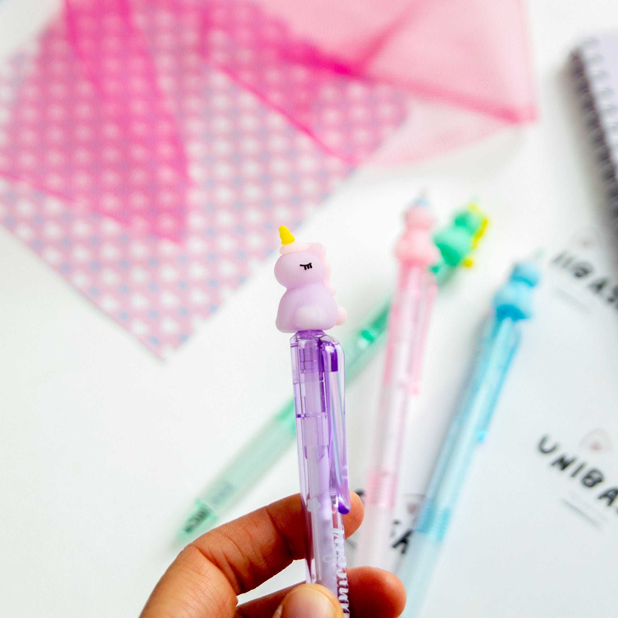 Stylo Gel Effaçable Kawaii - Licorne Enchantée