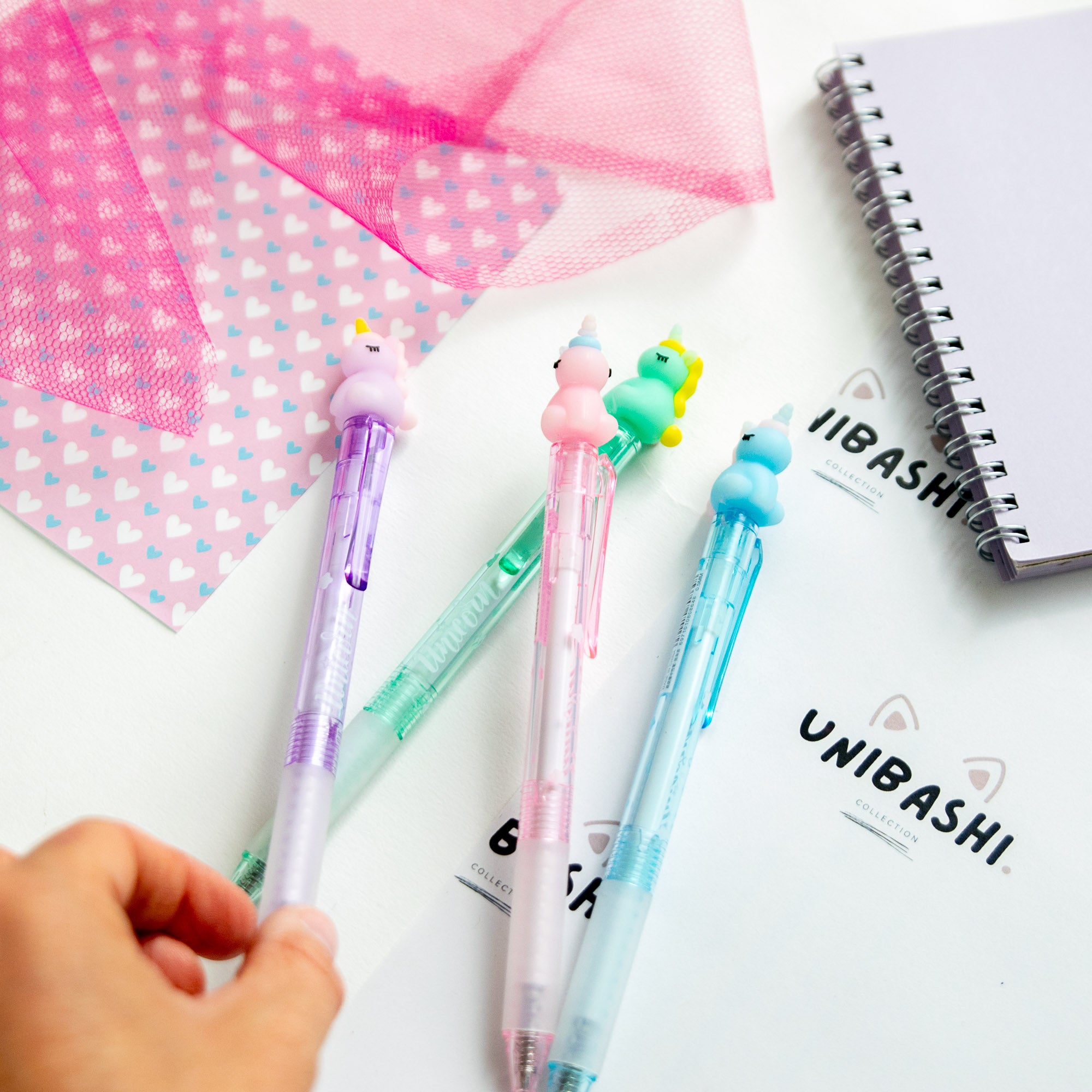 Stylo Gel Effaçable Kawaii - Licorne Enchantée