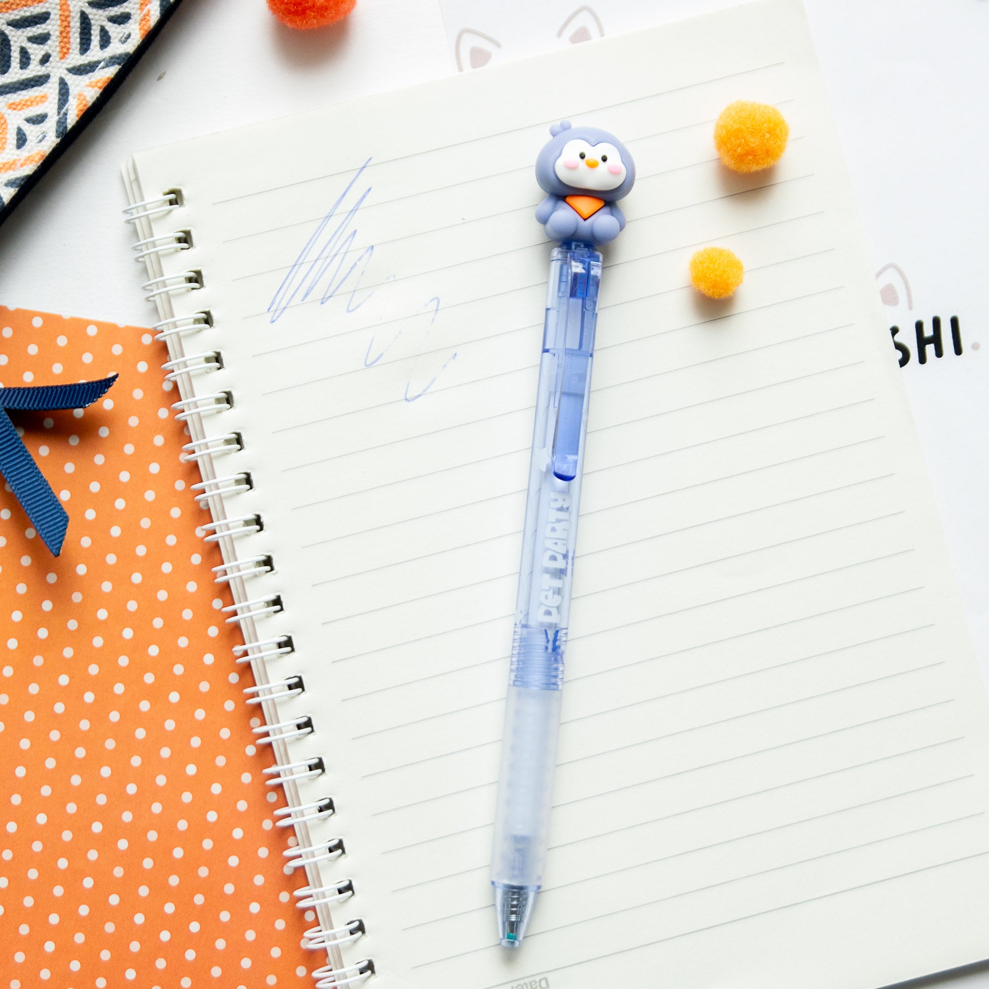 Stylo Gel Effaçable Kawaii - Pingouin