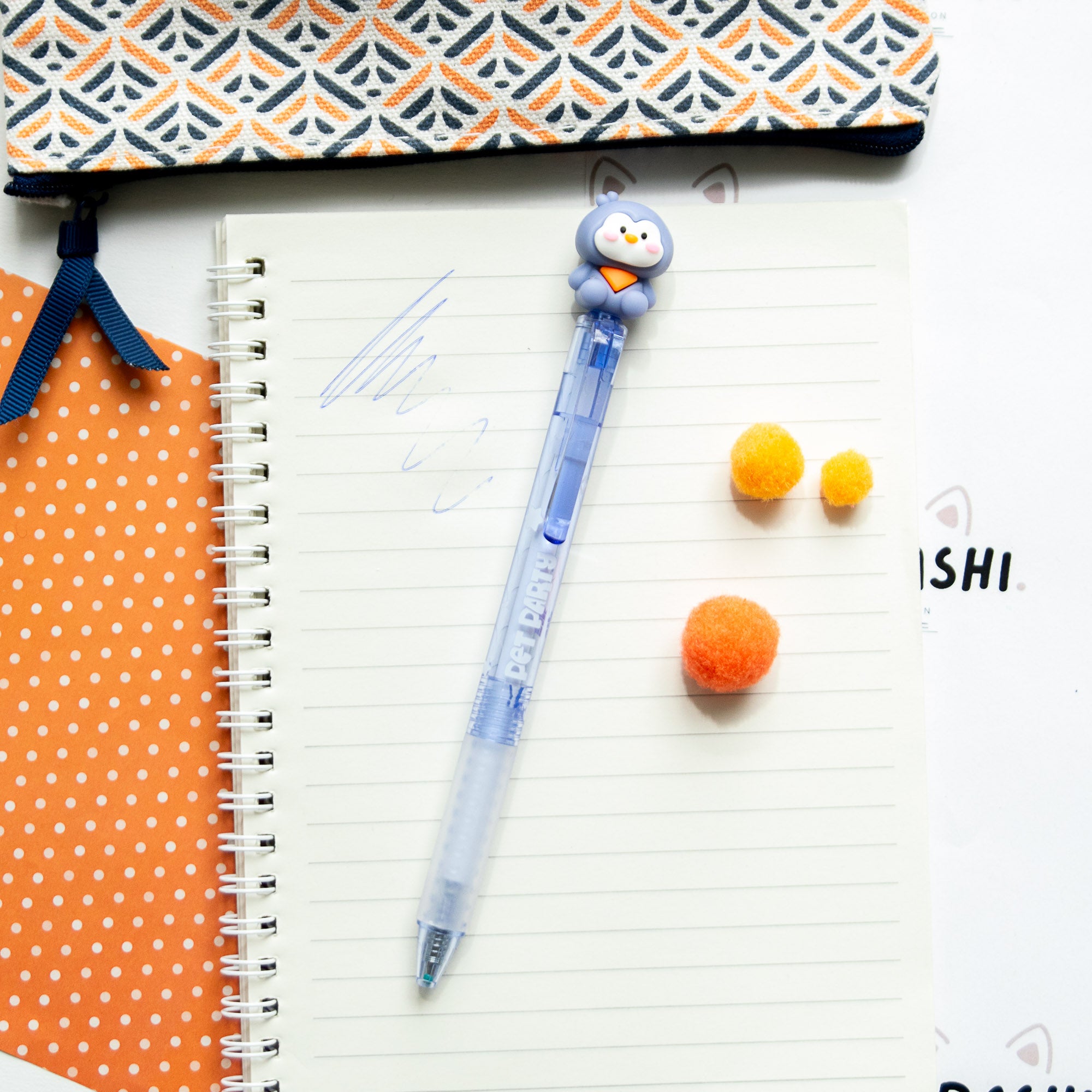 Stylo Gel Effaçable Kawaii - Pingouin