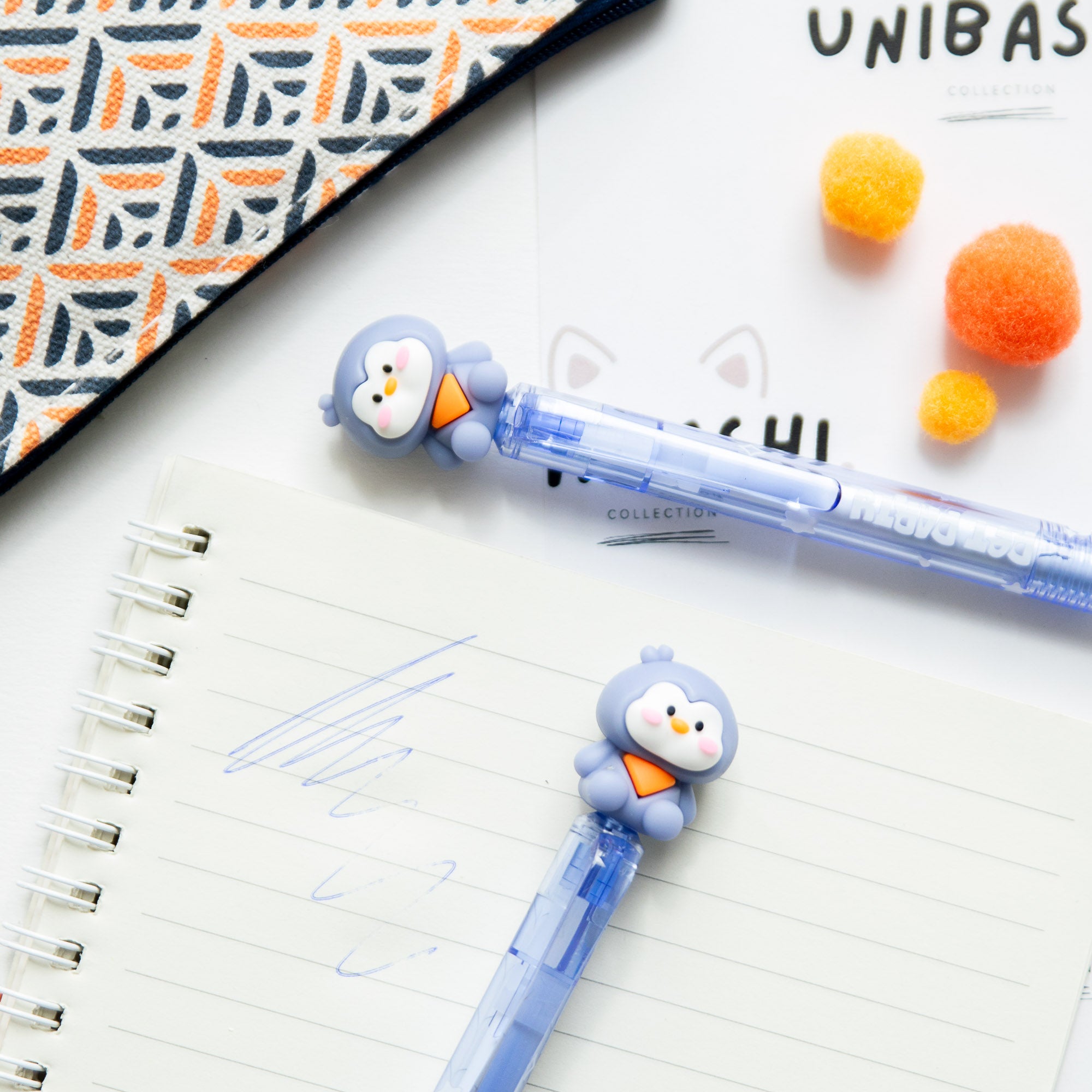 Stylo Gel Effaçable Kawaii - Pingouin