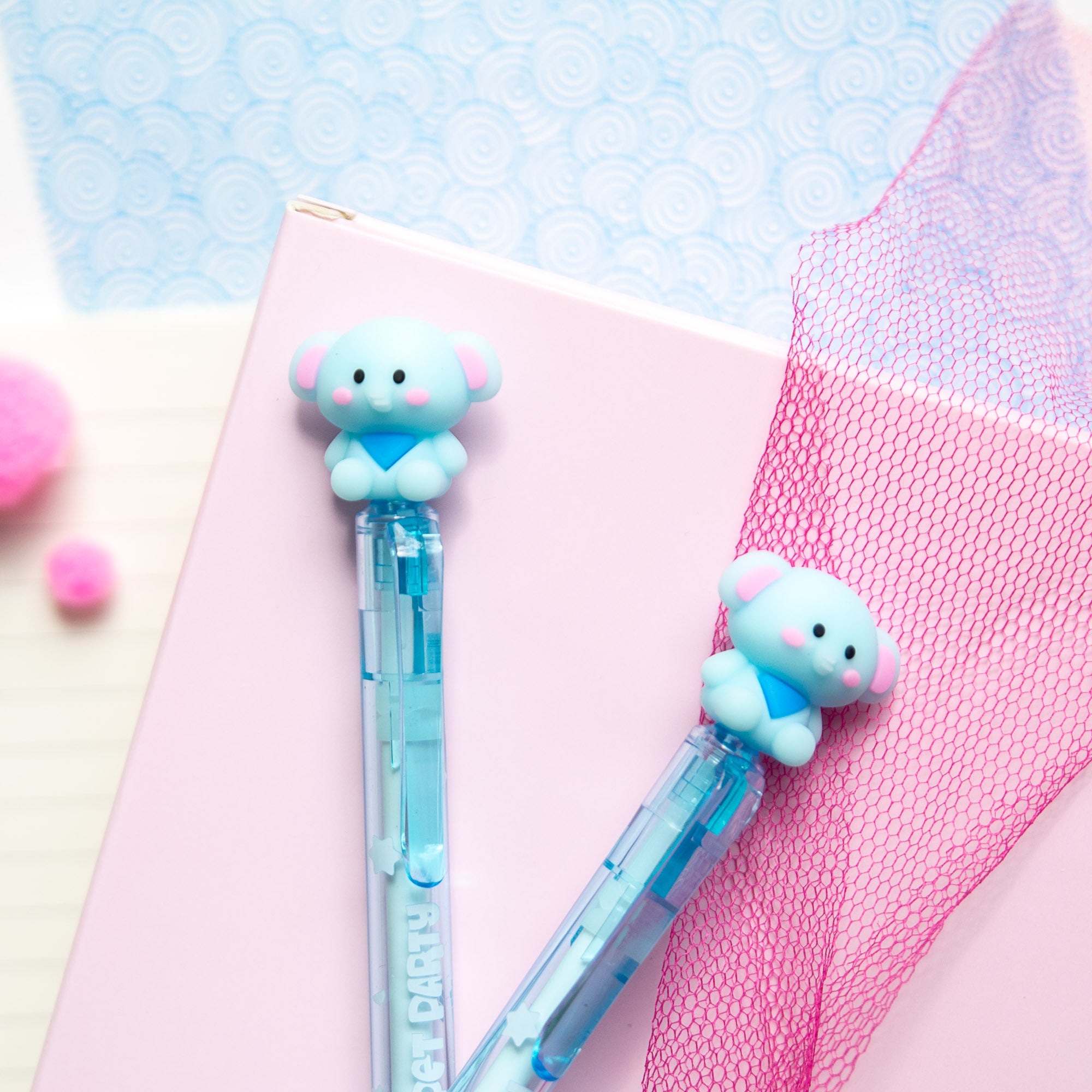Stylo Gel Effaçable Kawaii - Eléphant