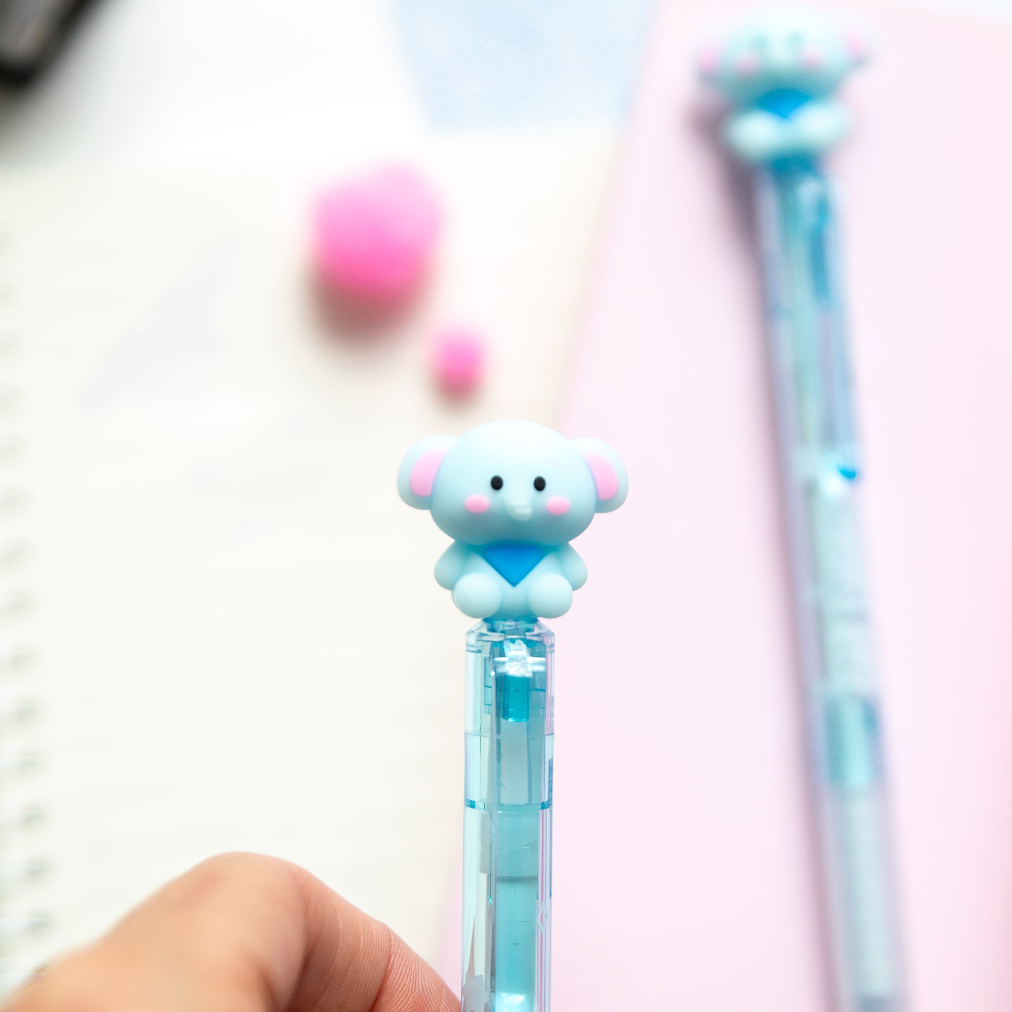 Stylo Gel Effaçable Kawaii - Eléphant