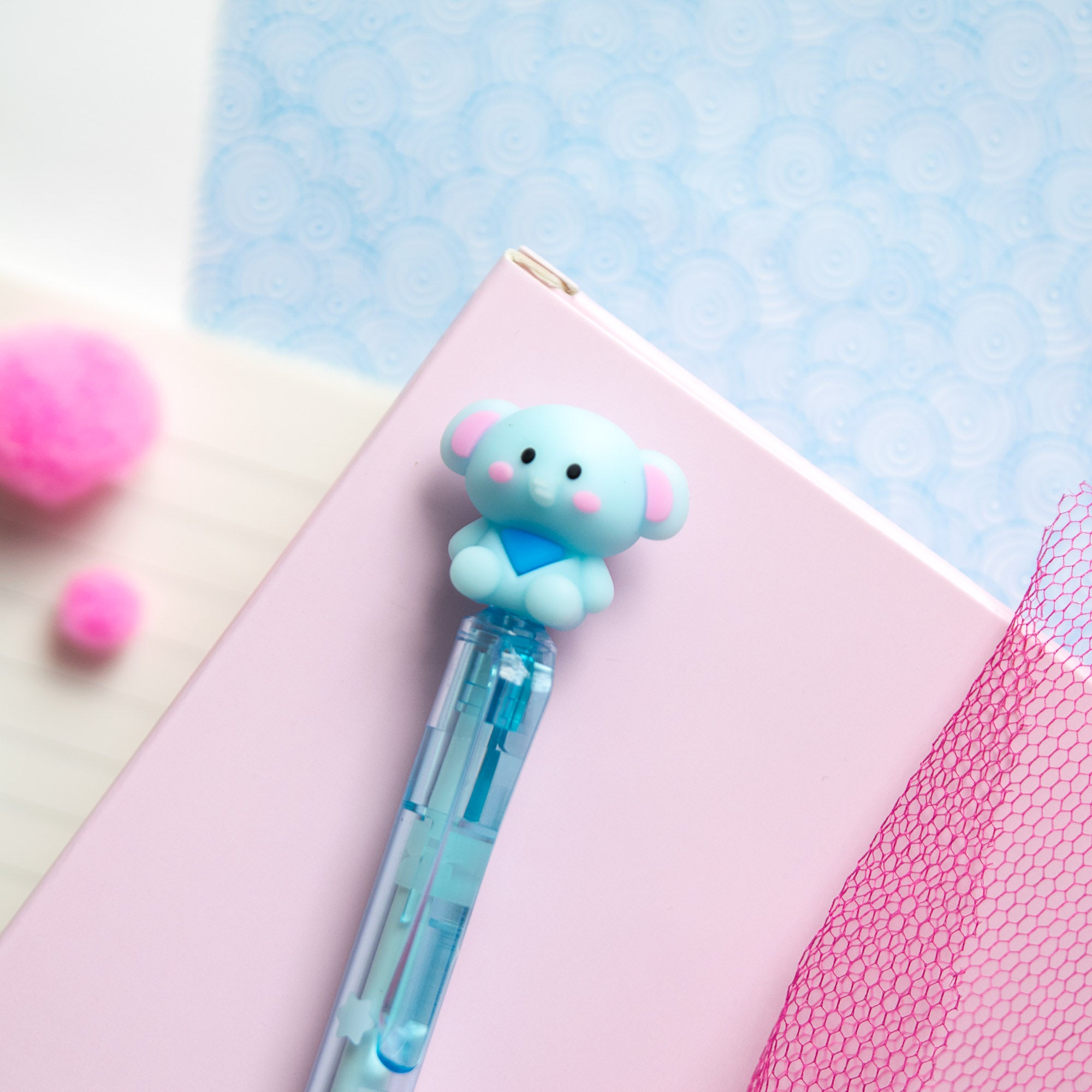 Stylo Gel Effaçable Kawaii - Eléphant