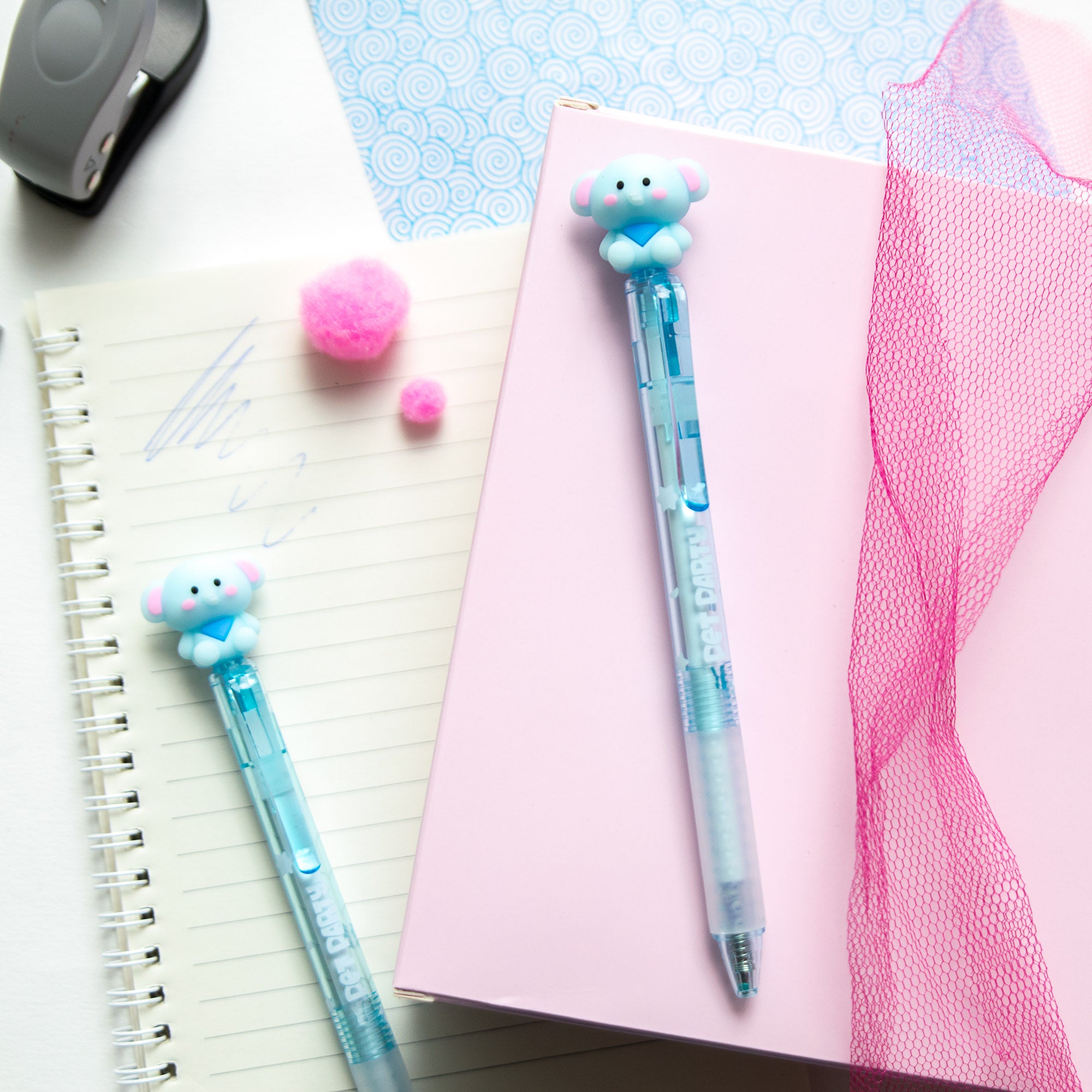 Stylo Gel Effaçable Kawaii - Eléphant