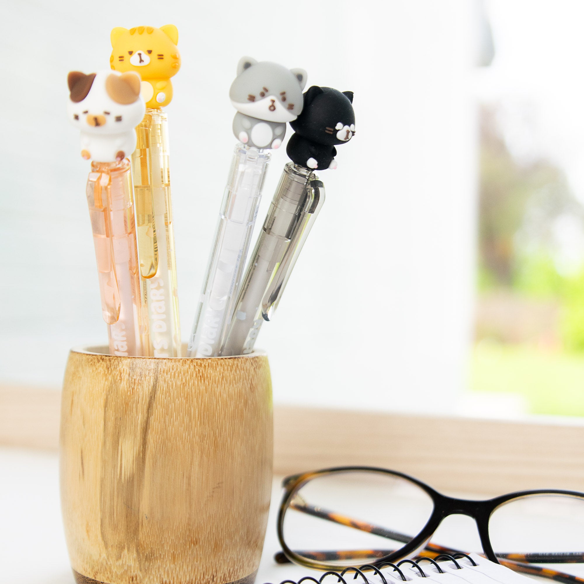 Stylo Gel Effaçable Kawaii - Chat Espiègle