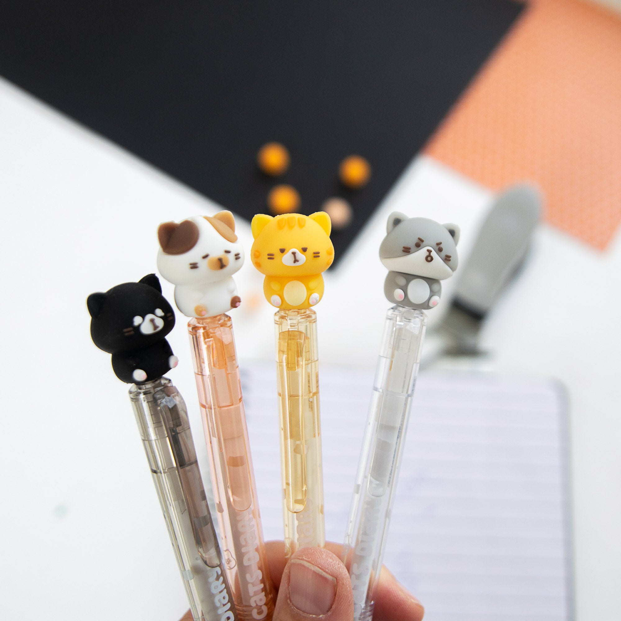 Stylo Gel Effaçable Kawaii - Chat Espiègle