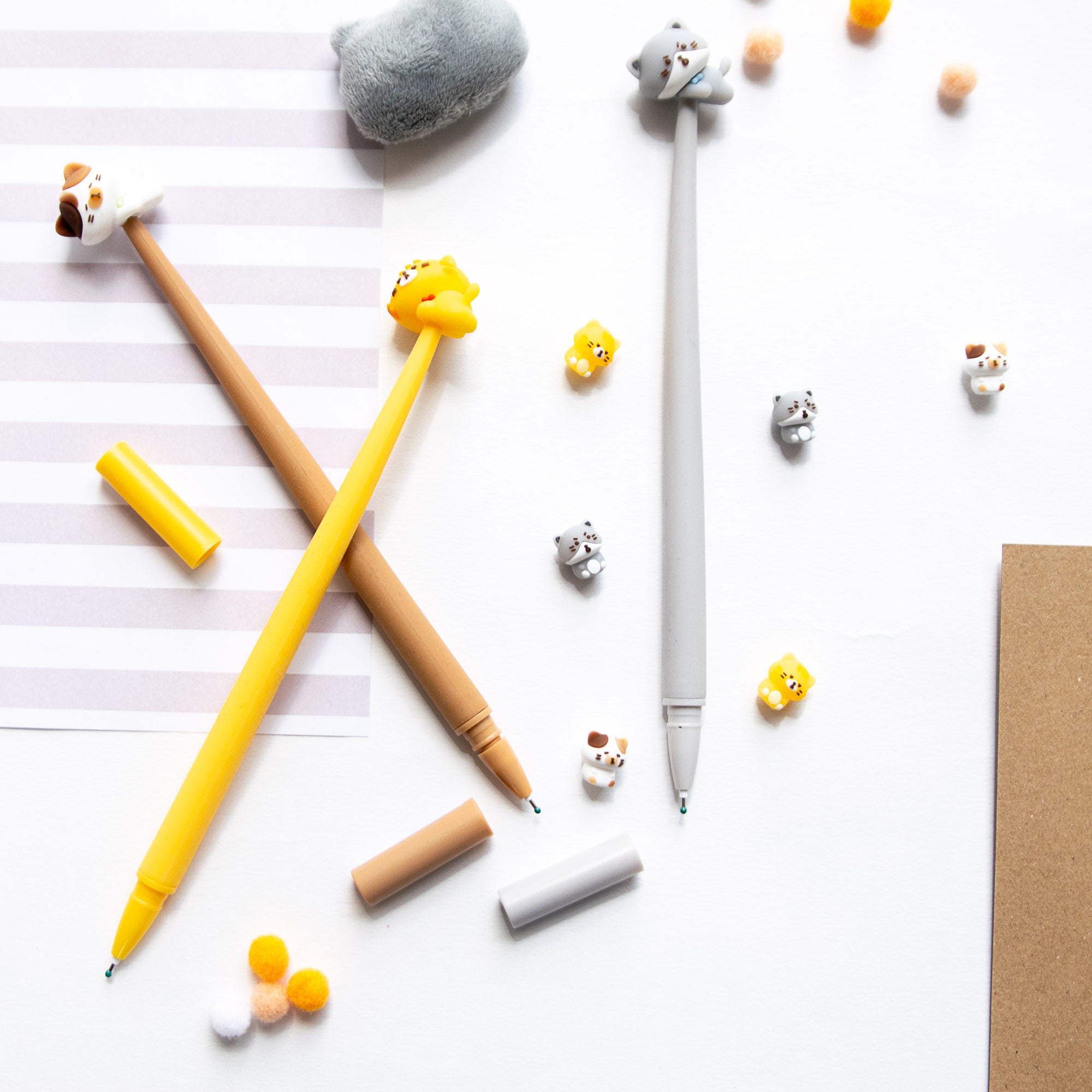 Stylo Souple à Secouer - Chat Kawaii