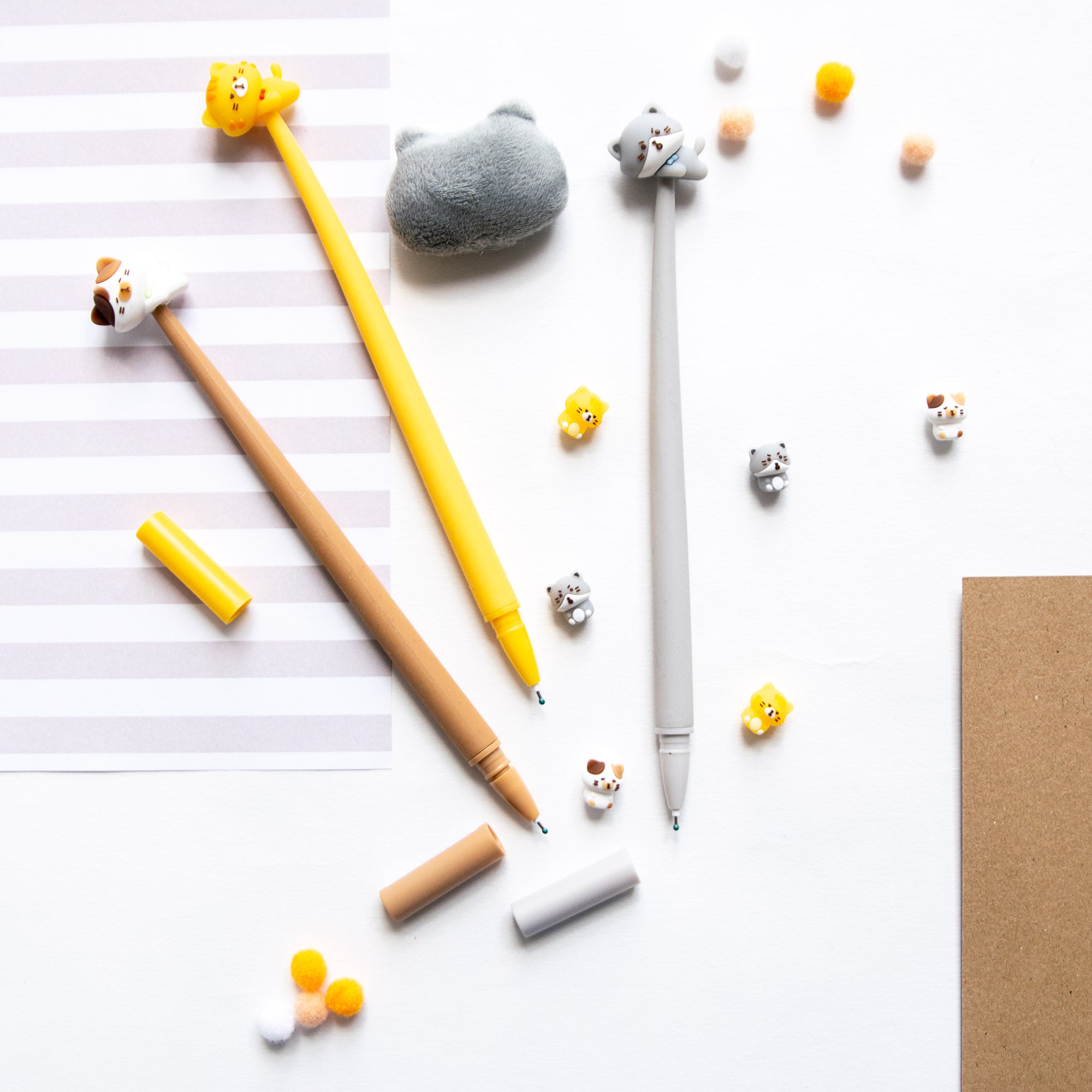 Stylo Souple à Secouer - Chat Kawaii