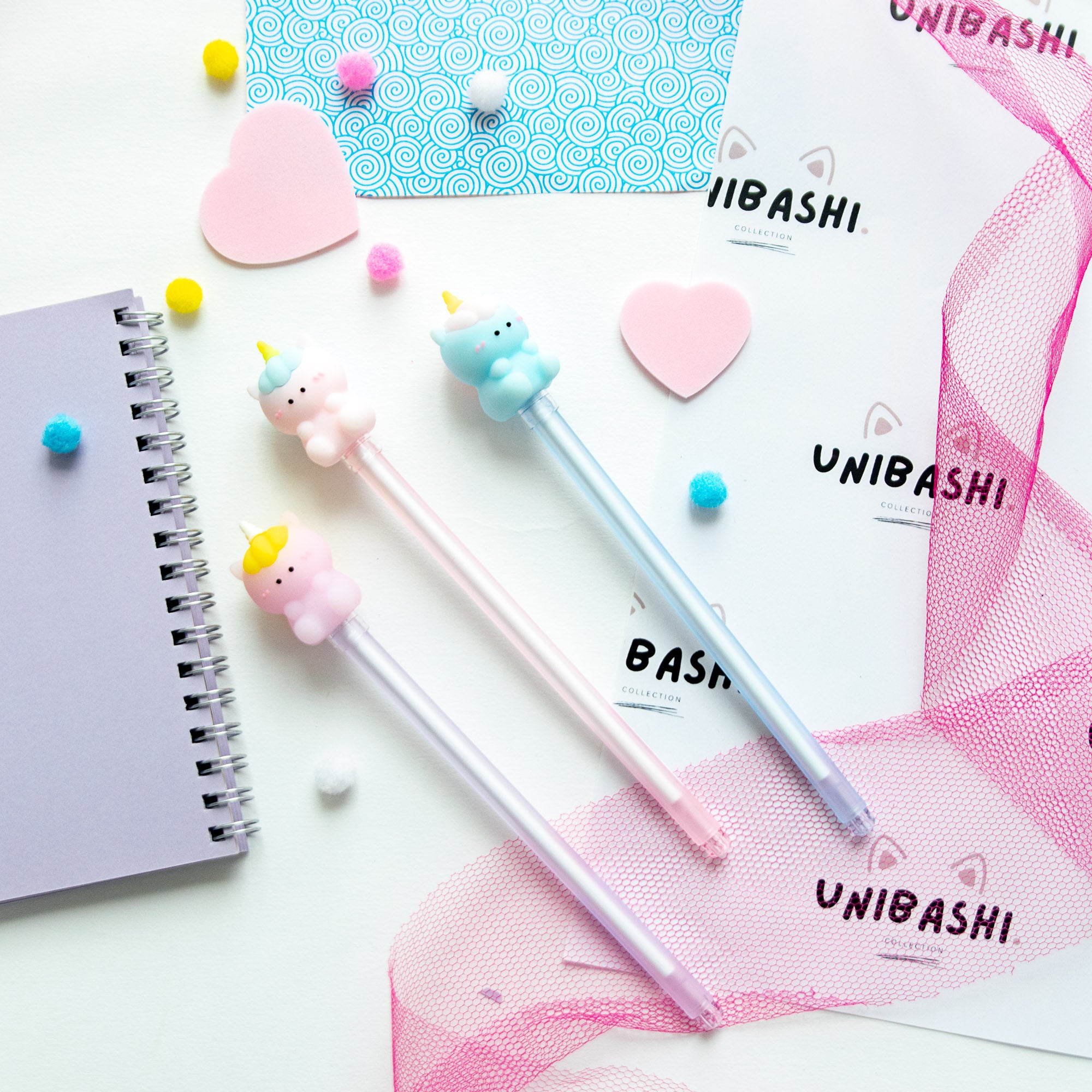 Stylo Gel Kawaii - Embout 3D Licorne