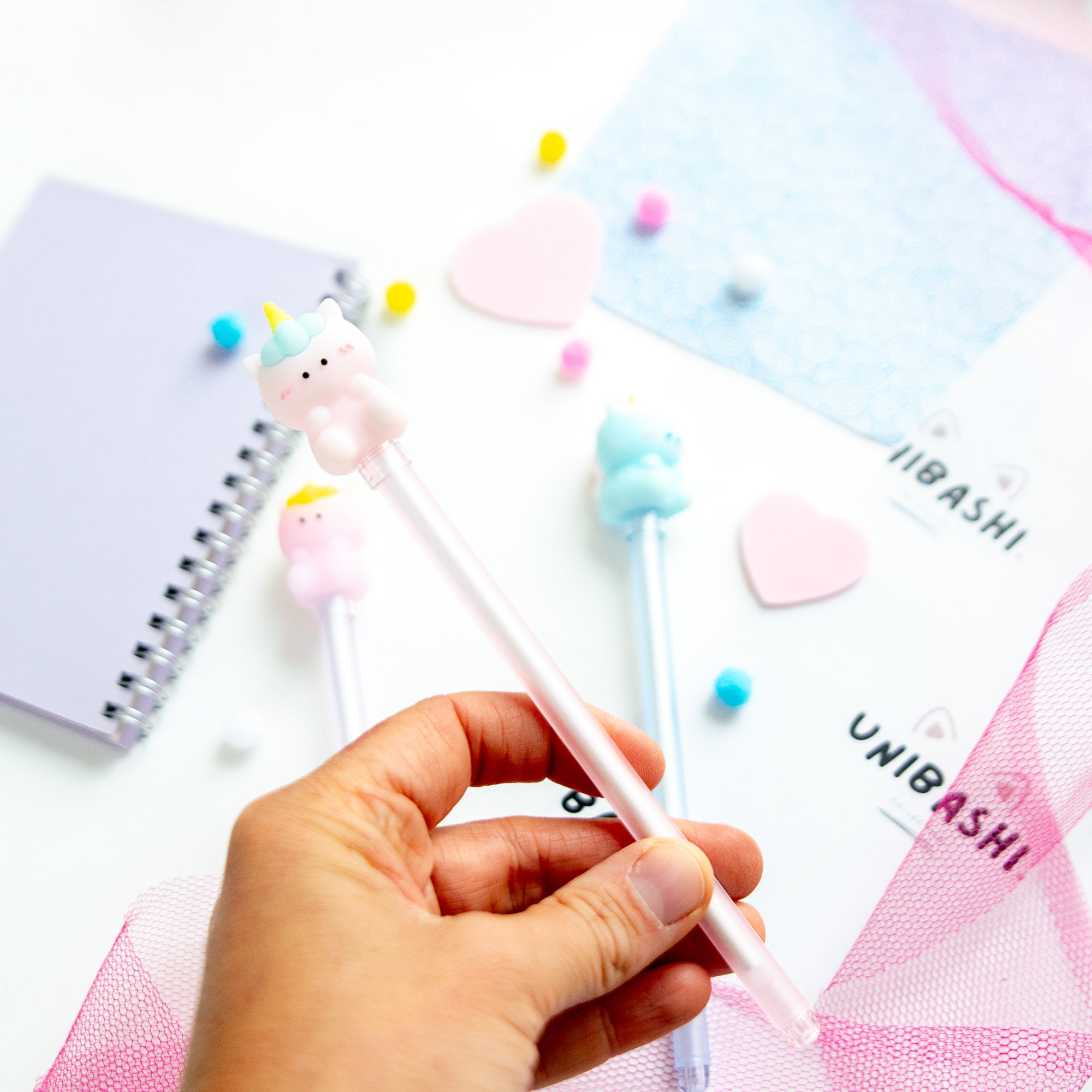 Stylo Gel Kawaii - Embout 3D Licorne