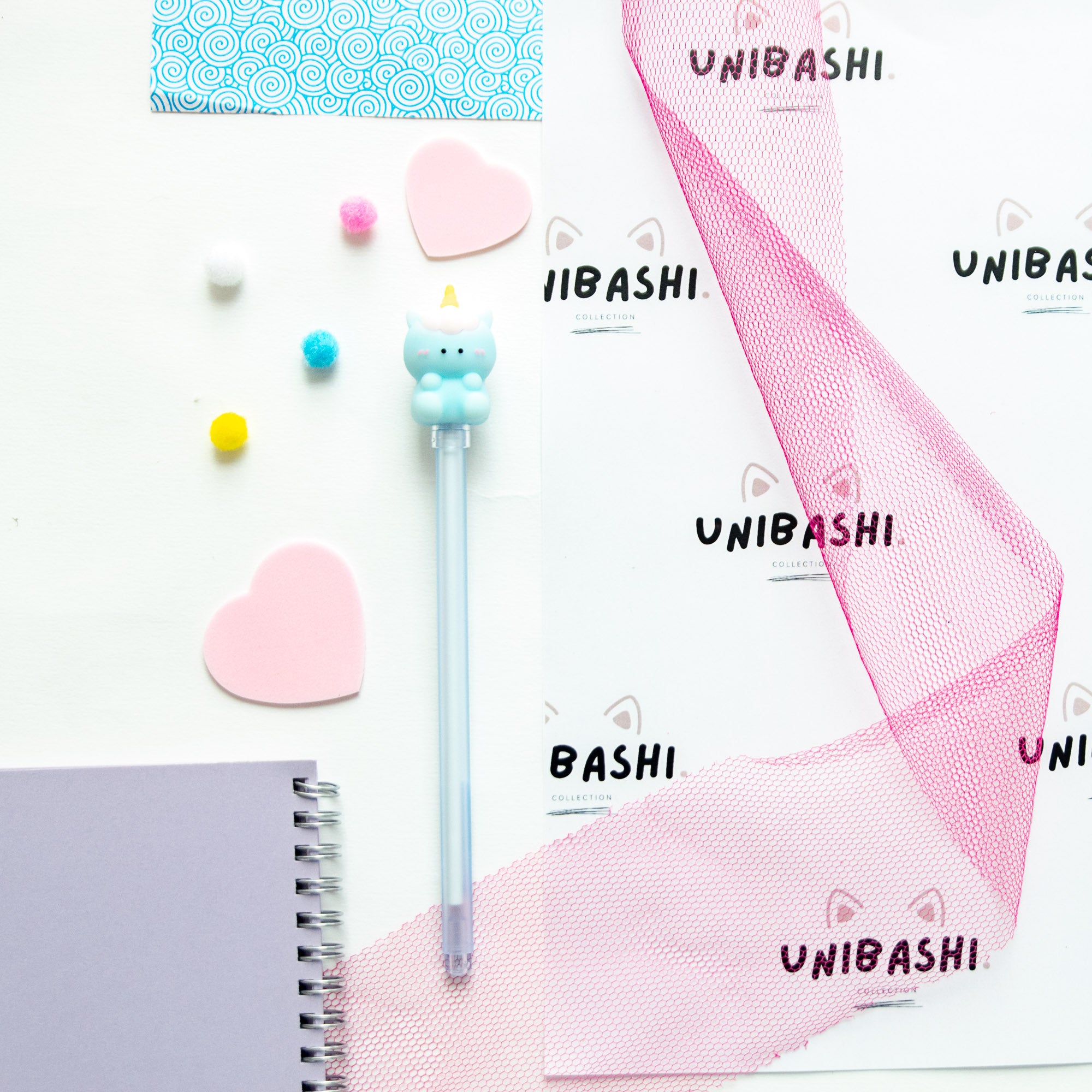 Stylo Gel Kawaii - Embout 3D Licorne