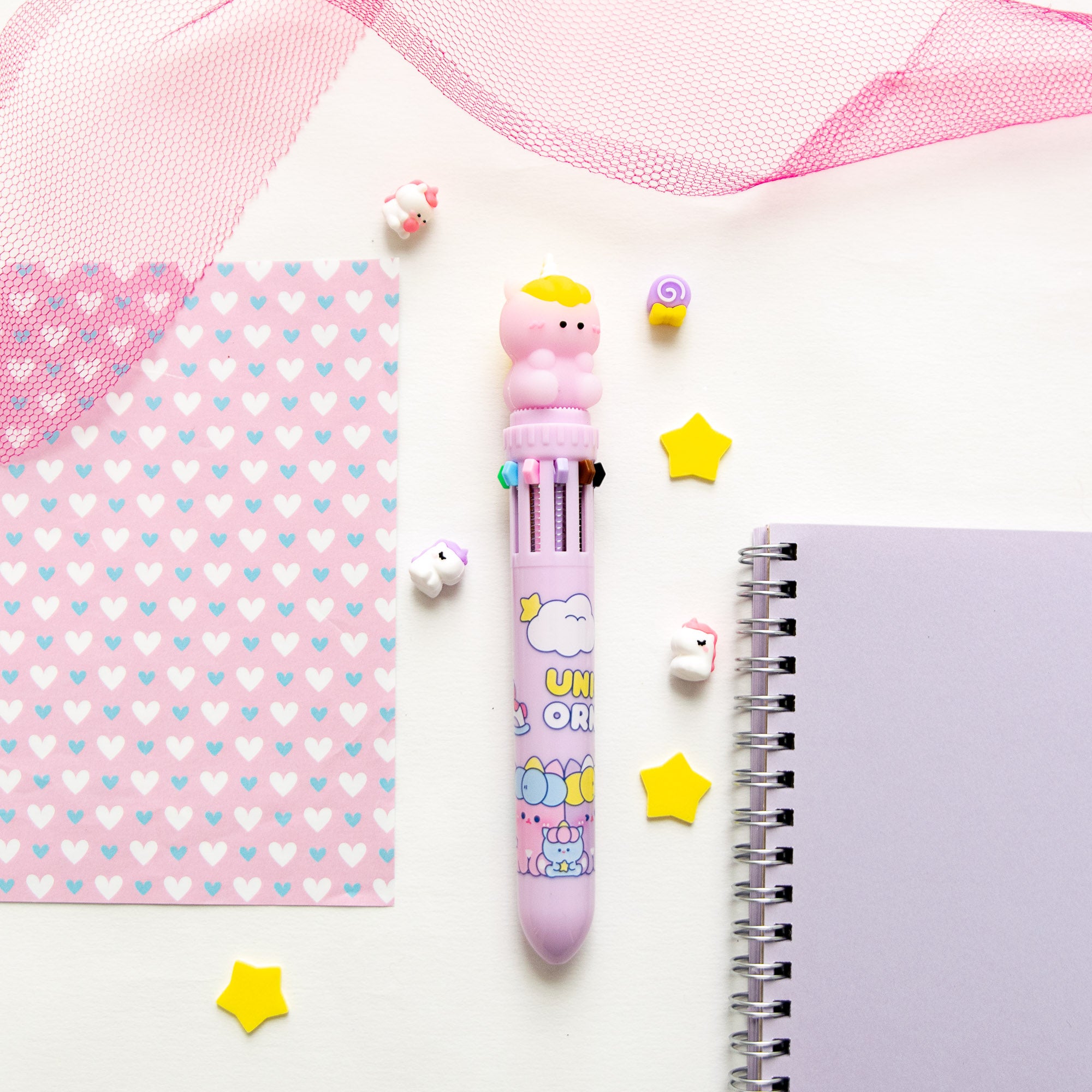 Stylo Kawaii 10 couleurs - Licorne
