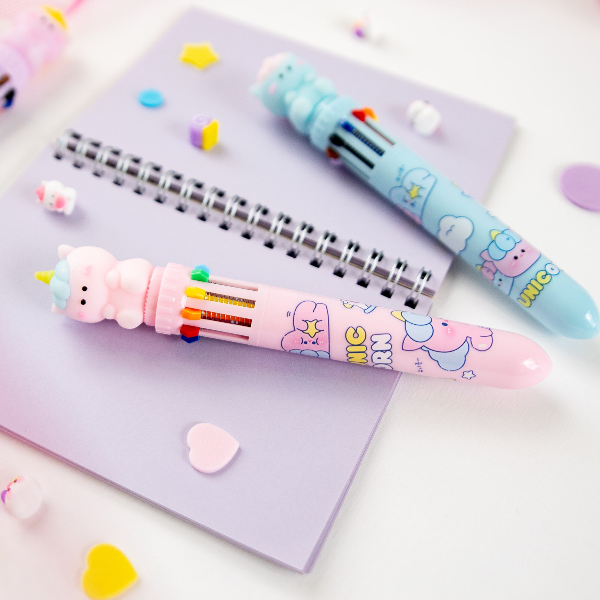 Stylo Kawaii 10 couleurs - Licorne