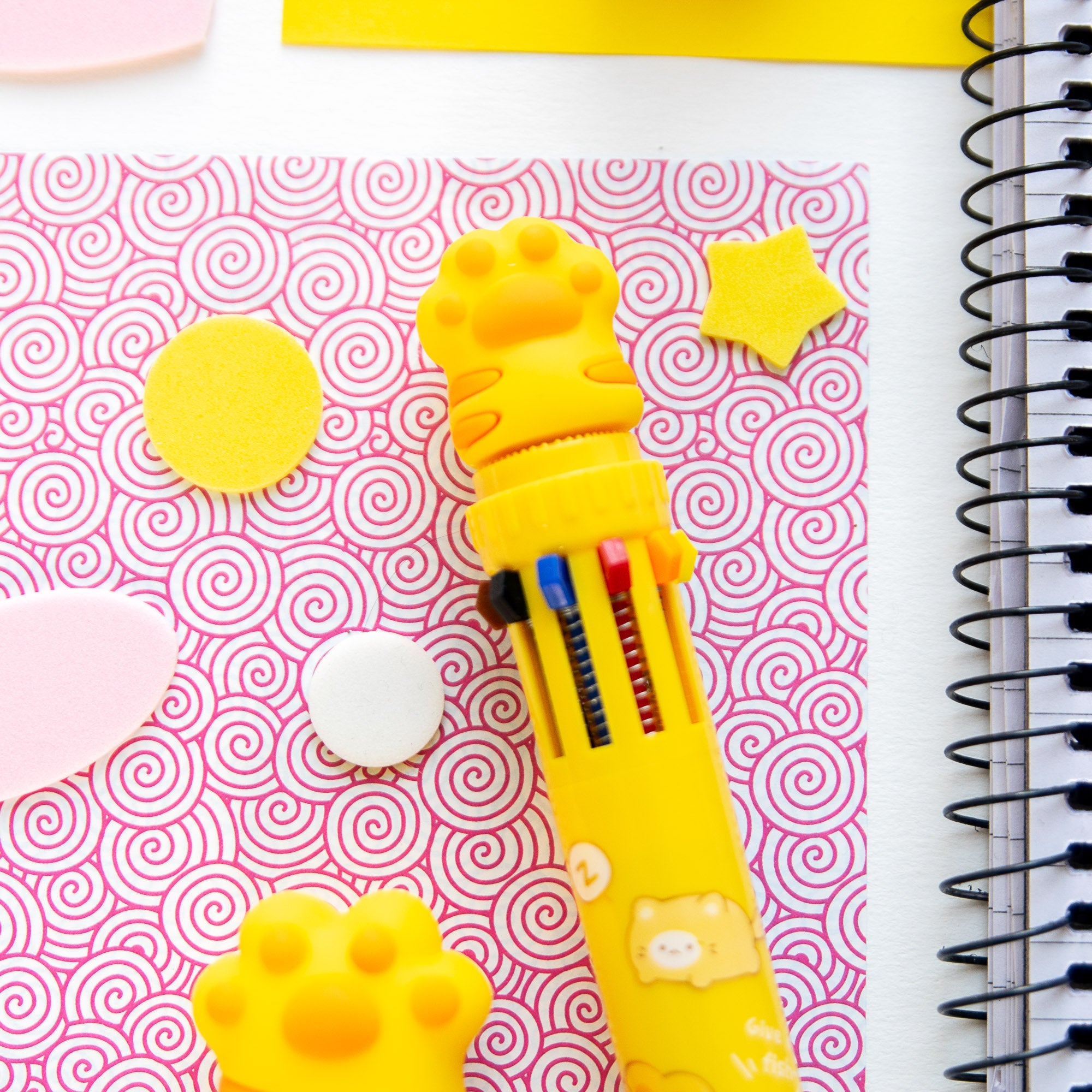 Stylo Kawaii 10 couleurs - Pattes de Chat