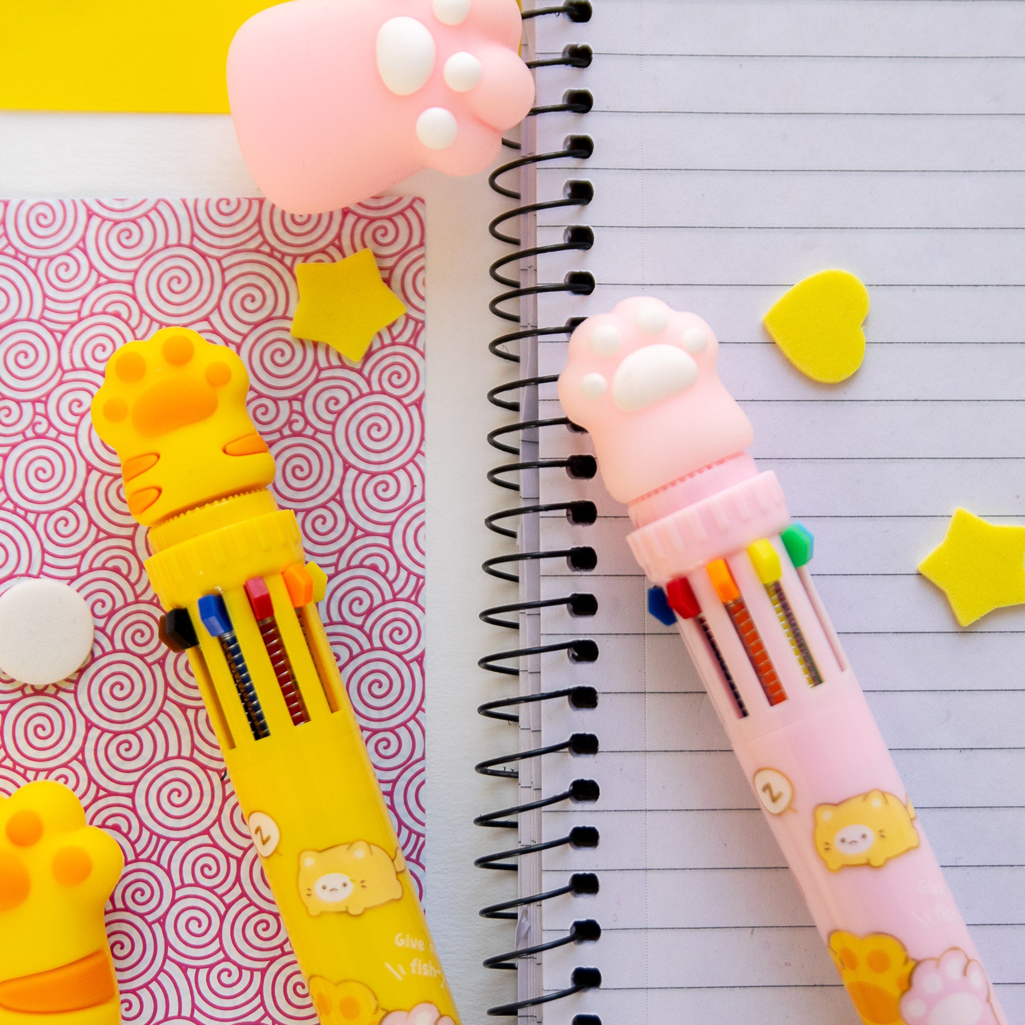 Stylo Kawaii 10 couleurs - Pattes de Chat
