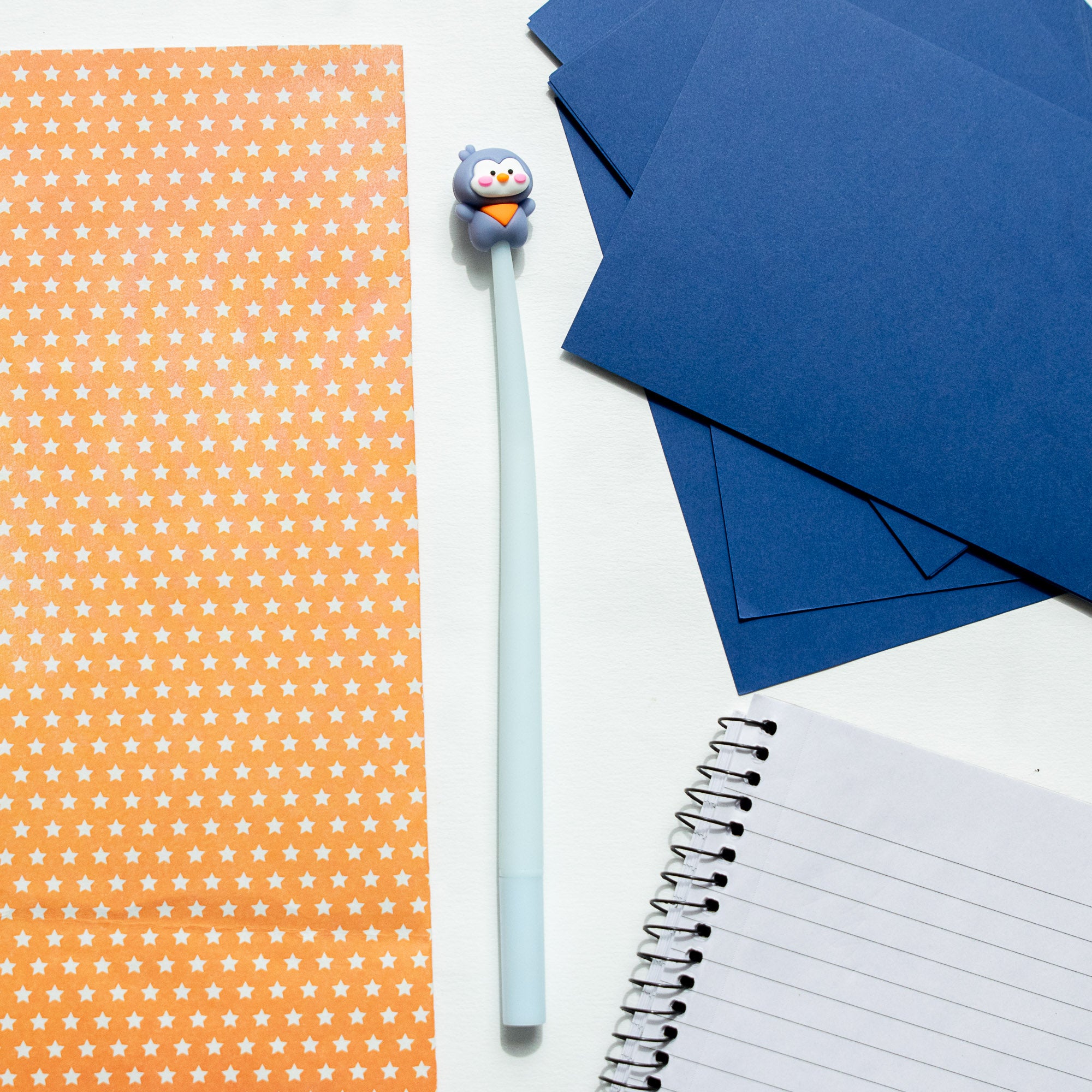 Stylo Souple à Secouer - Pingouin Kawaii