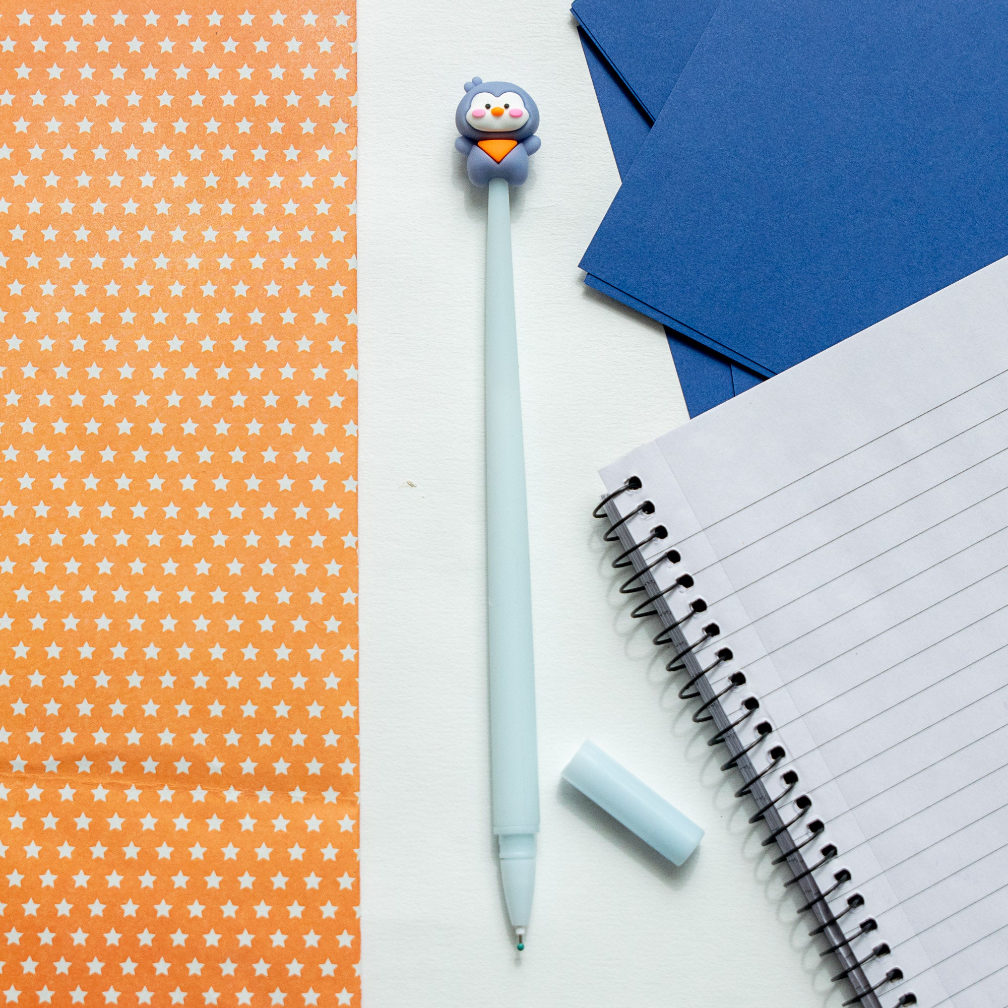 Stylo Souple à Secouer - Pingouin Kawaii