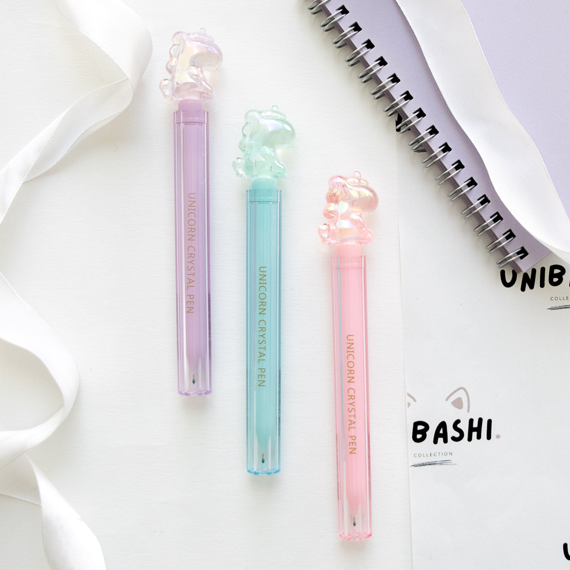 Stylo Kawaii Cristal Glossy Tube - Licorne