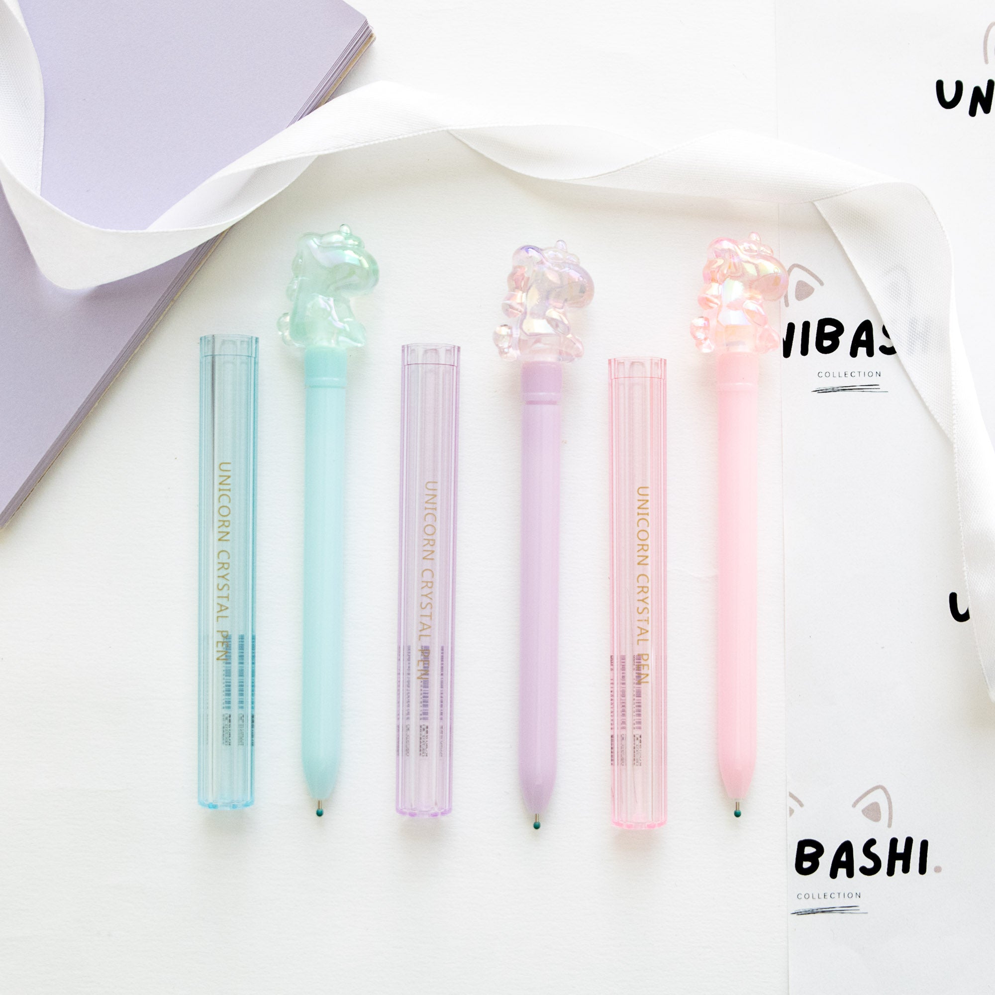 Stylo Kawaii Cristal Glossy Tube - Licorne
