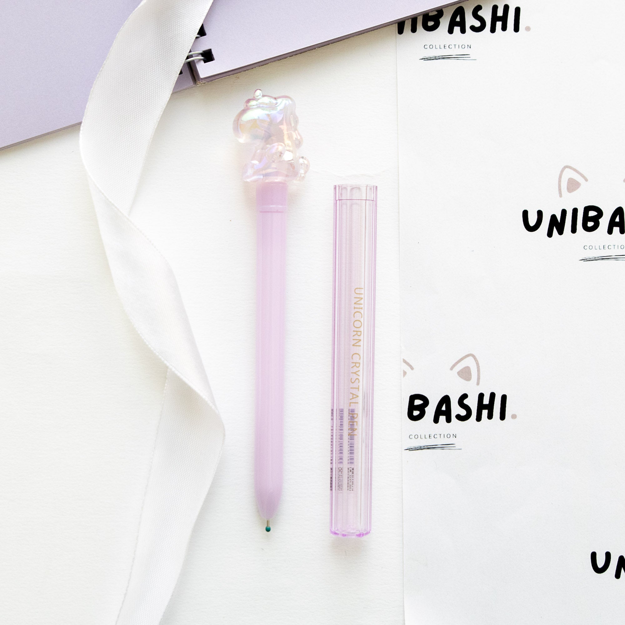 Stylo Kawaii Cristal Glossy Tube - Licorne