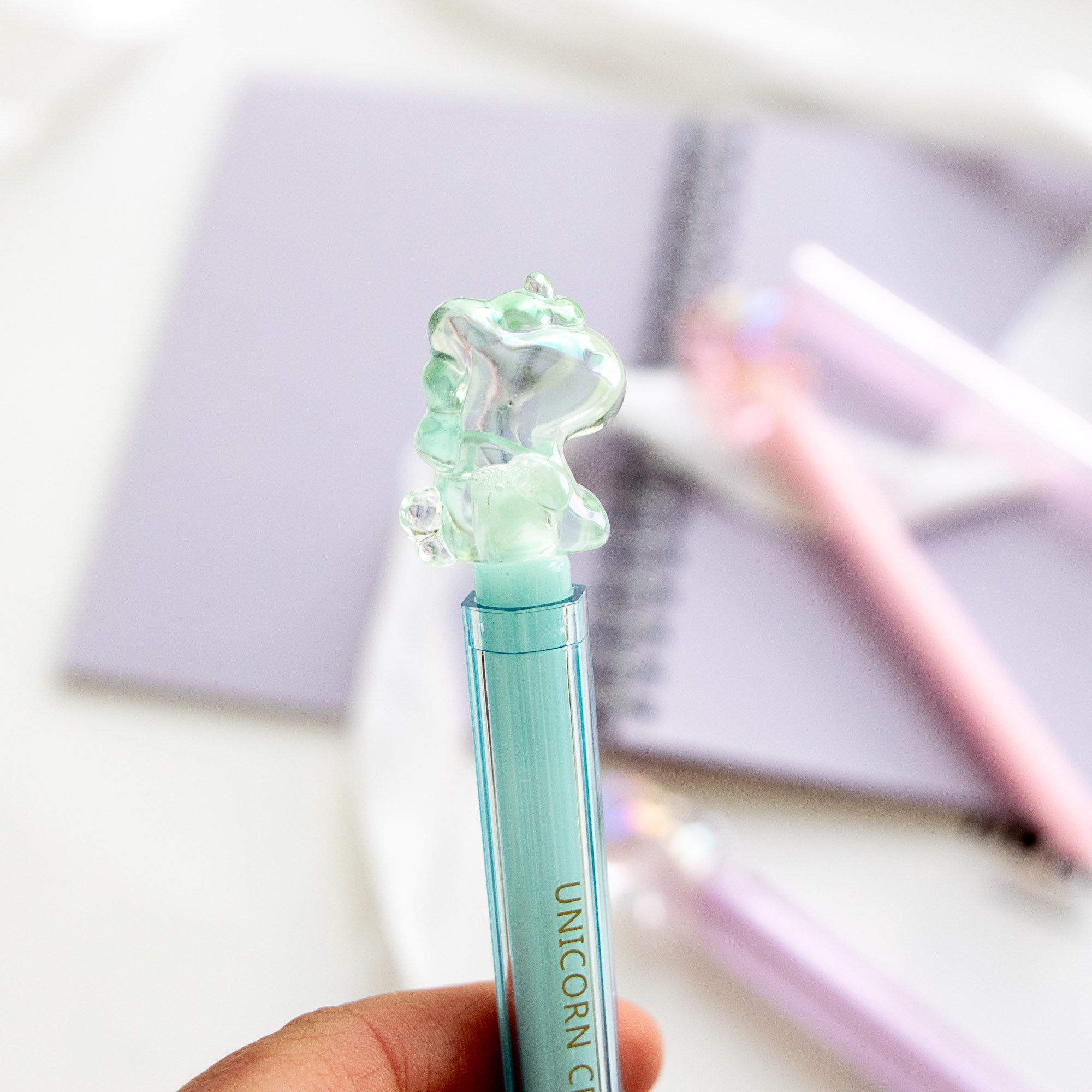 Stylo Kawaii Cristal Glossy Tube - Licorne