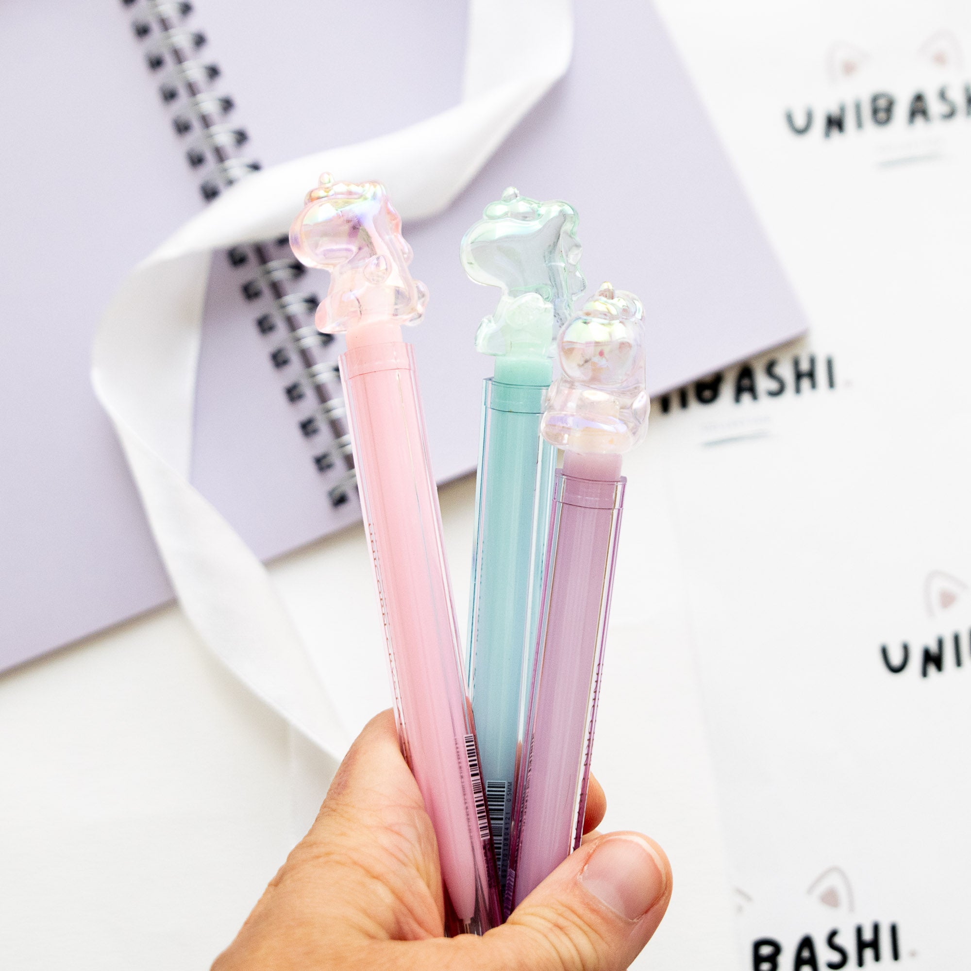 Stylo Kawaii Cristal Glossy Tube - Licorne