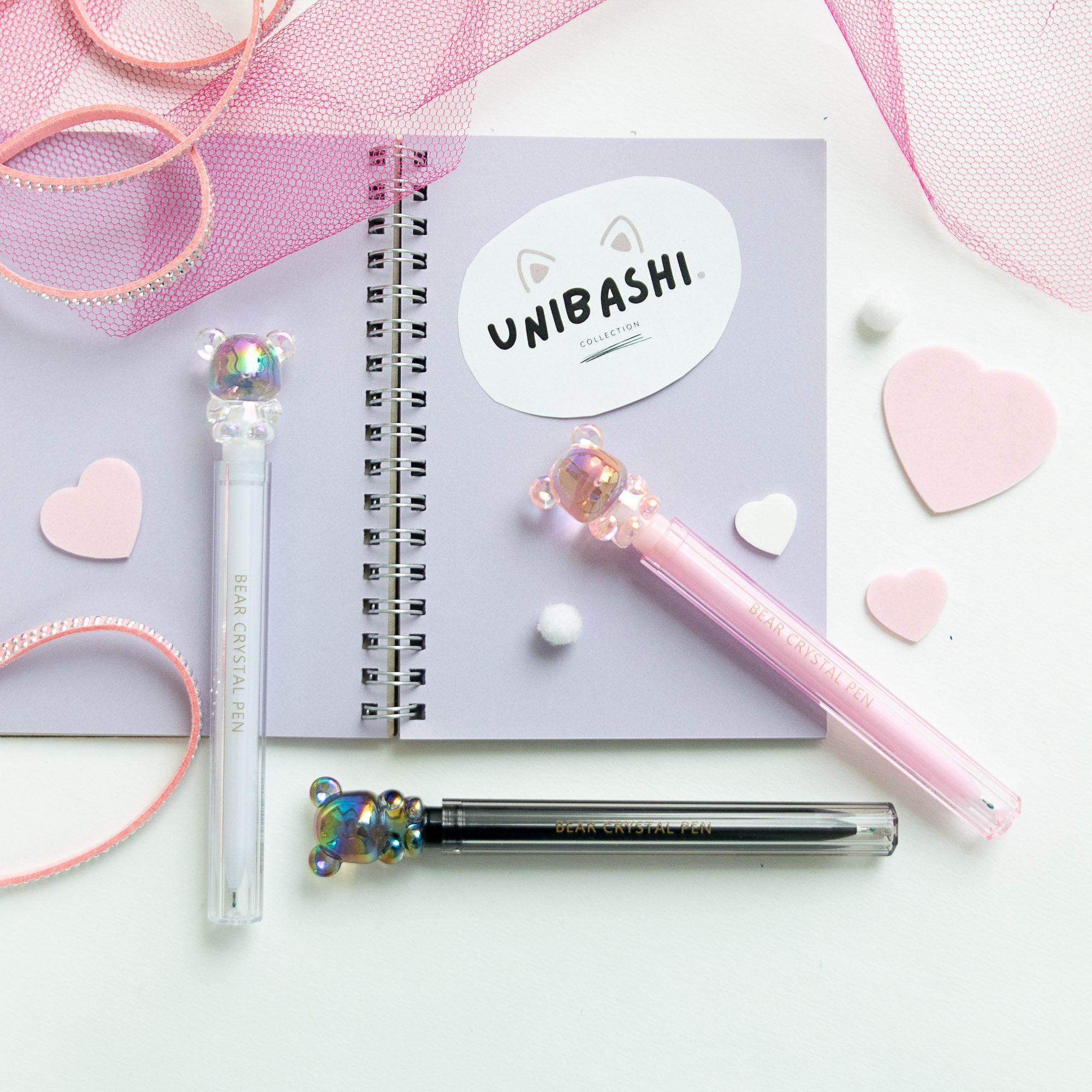 Stylo Kawaii Cristal Glossy Tube - Ourson