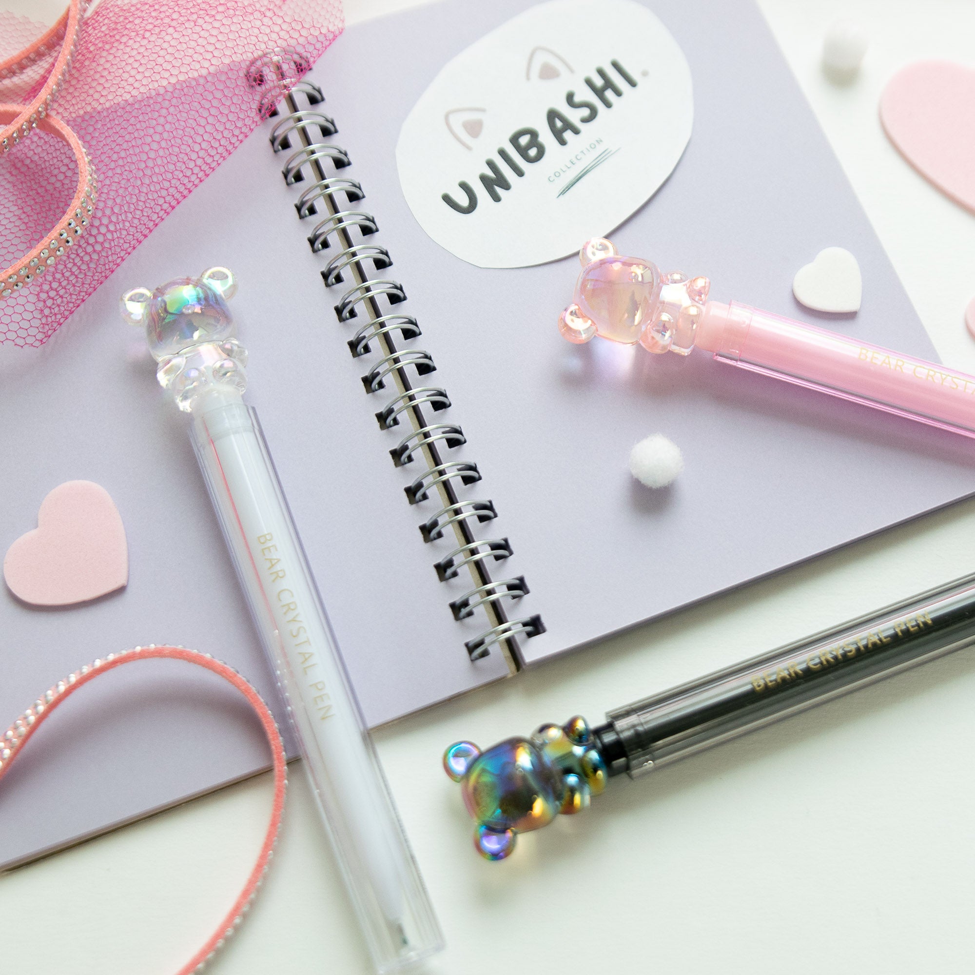 Stylo Kawaii Cristal Glossy Tube - Ourson